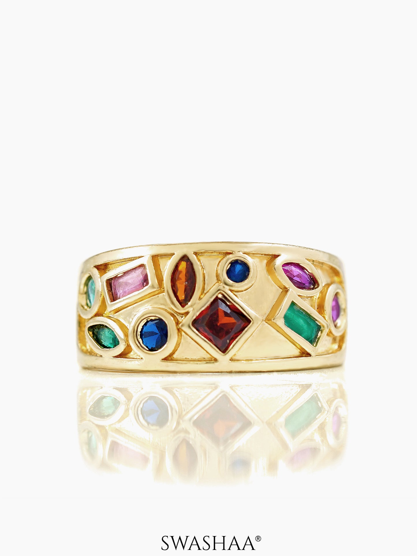 Rasam Diamond 18K Gold Plated Ring