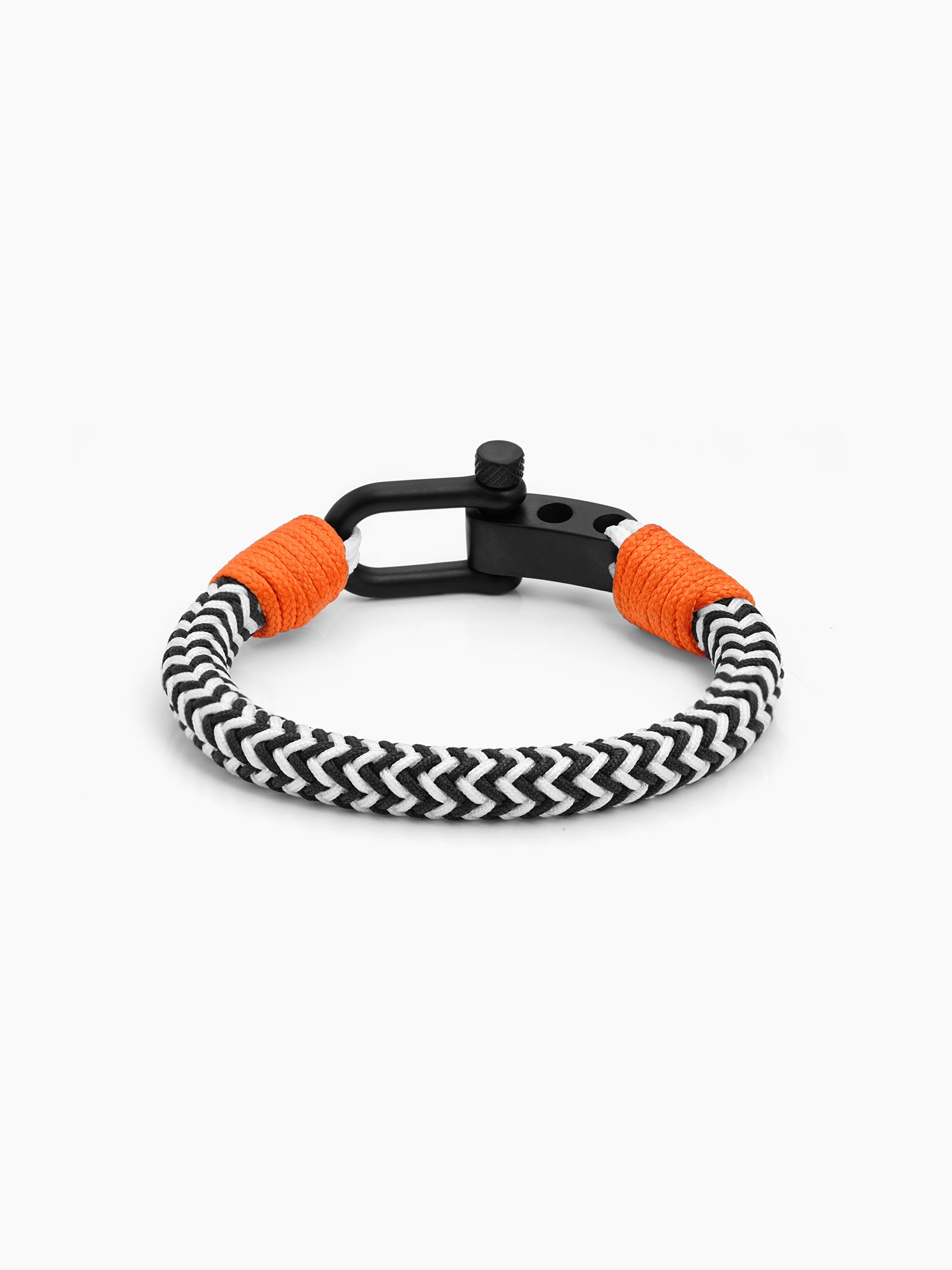 Raxon Black-White Dual Cord Men's Rope Bracelet