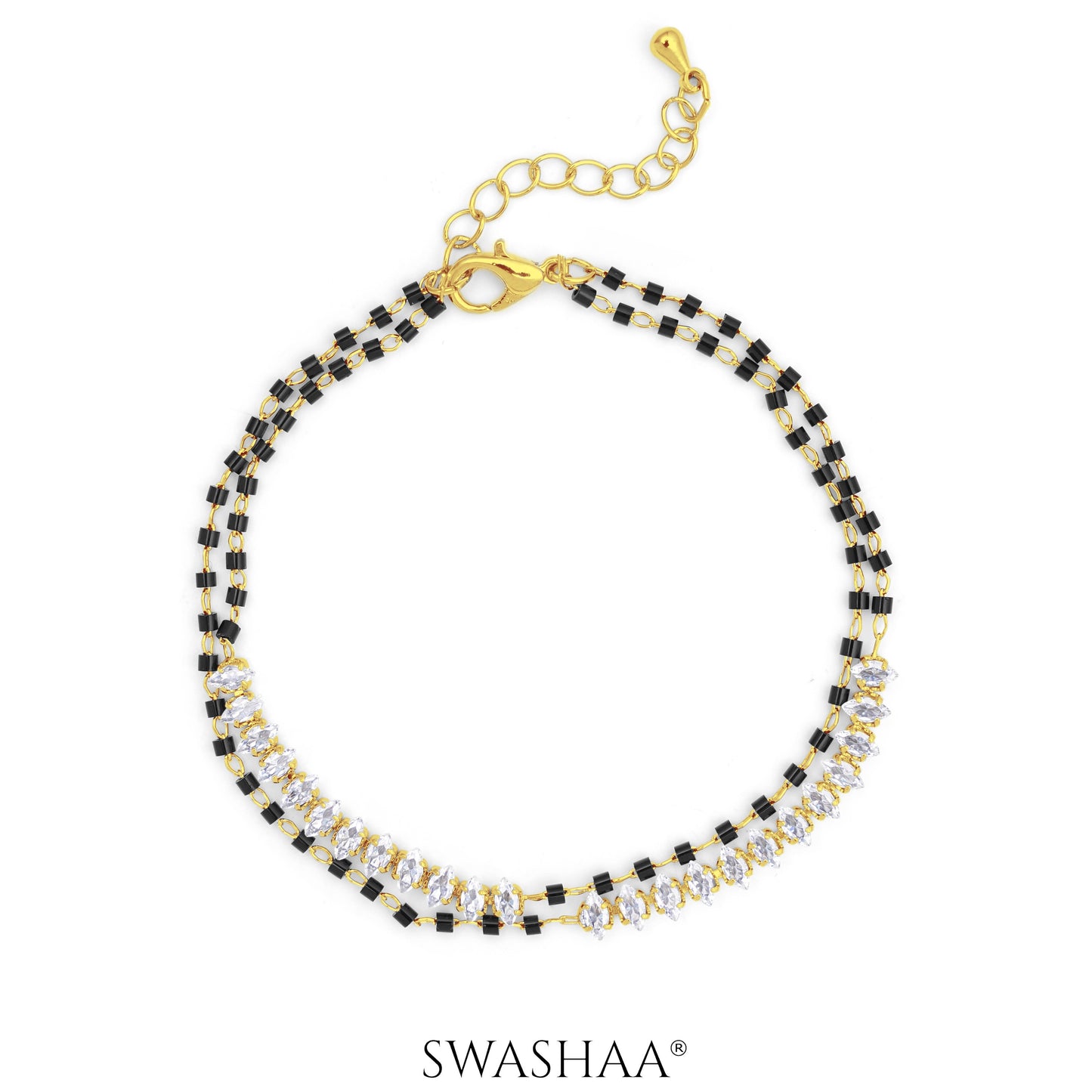 Rehaa Marquise Diamond Mangalsutra Bracelet