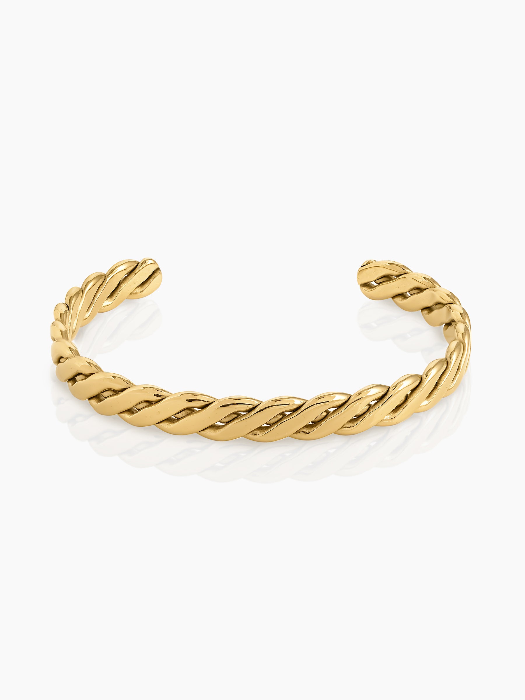 Reina Twisted 18K Gold Plated Cuff Bracelet
