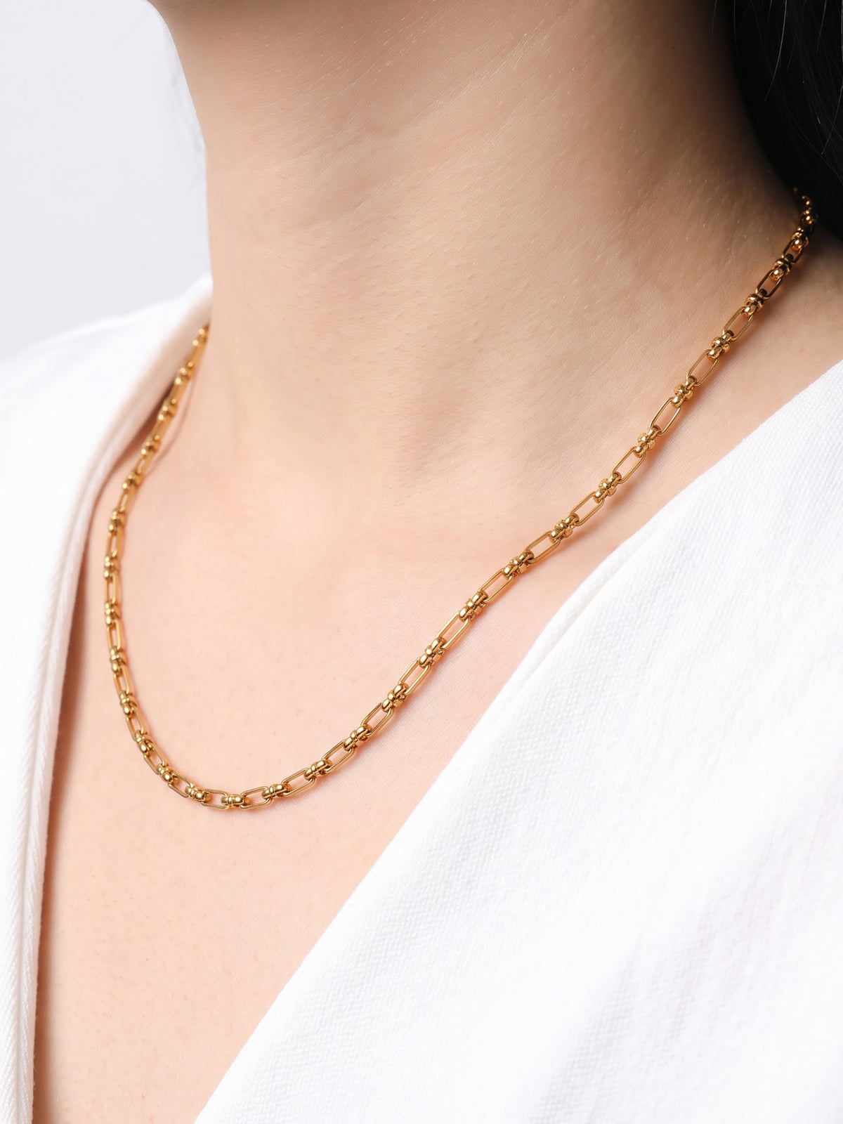 Relora Link Line 18K Gold Plated Women's Chains