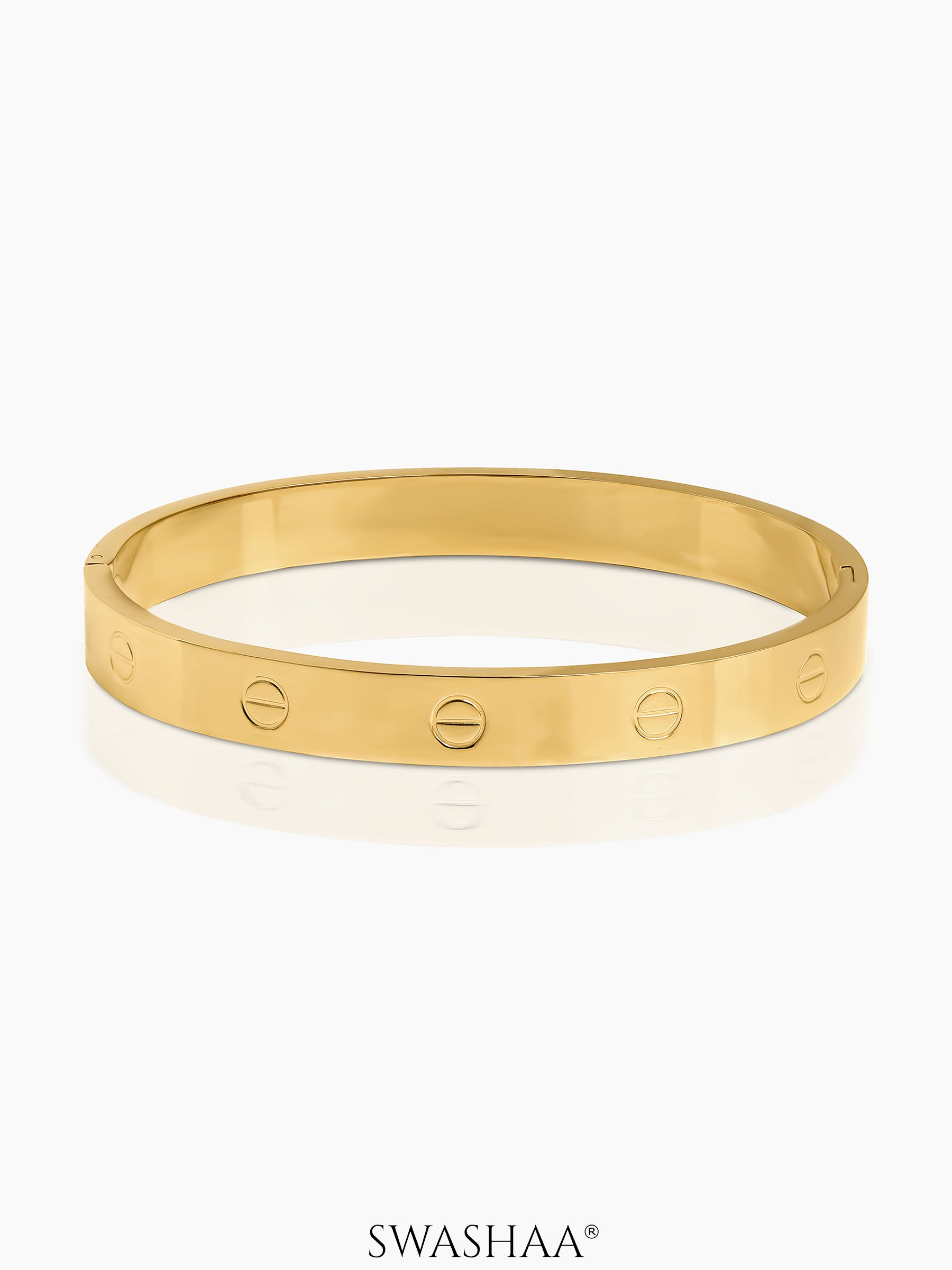 Renix Screw Emblem 18K Gold Plated Men's Bracelet