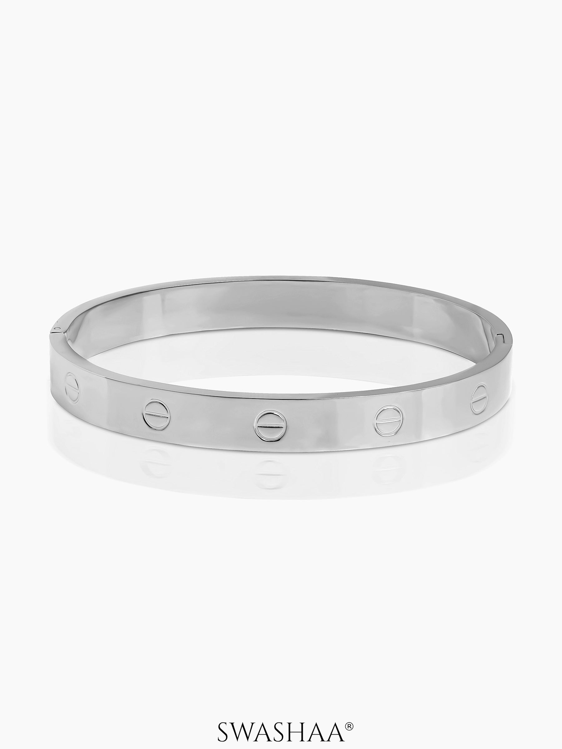 Renix Screw Emblem Silver Men's Bracelet