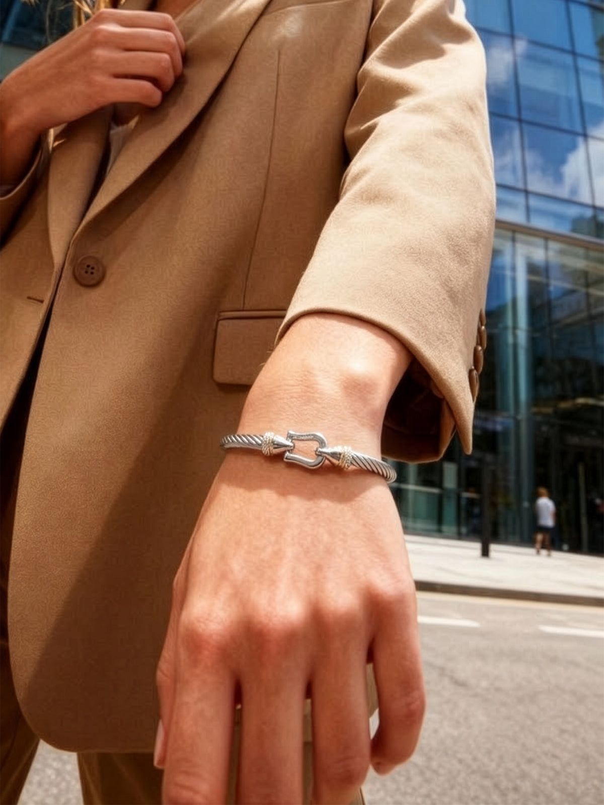 Renzo Wired Silver - 18K Gold Plated Women's Barcelet