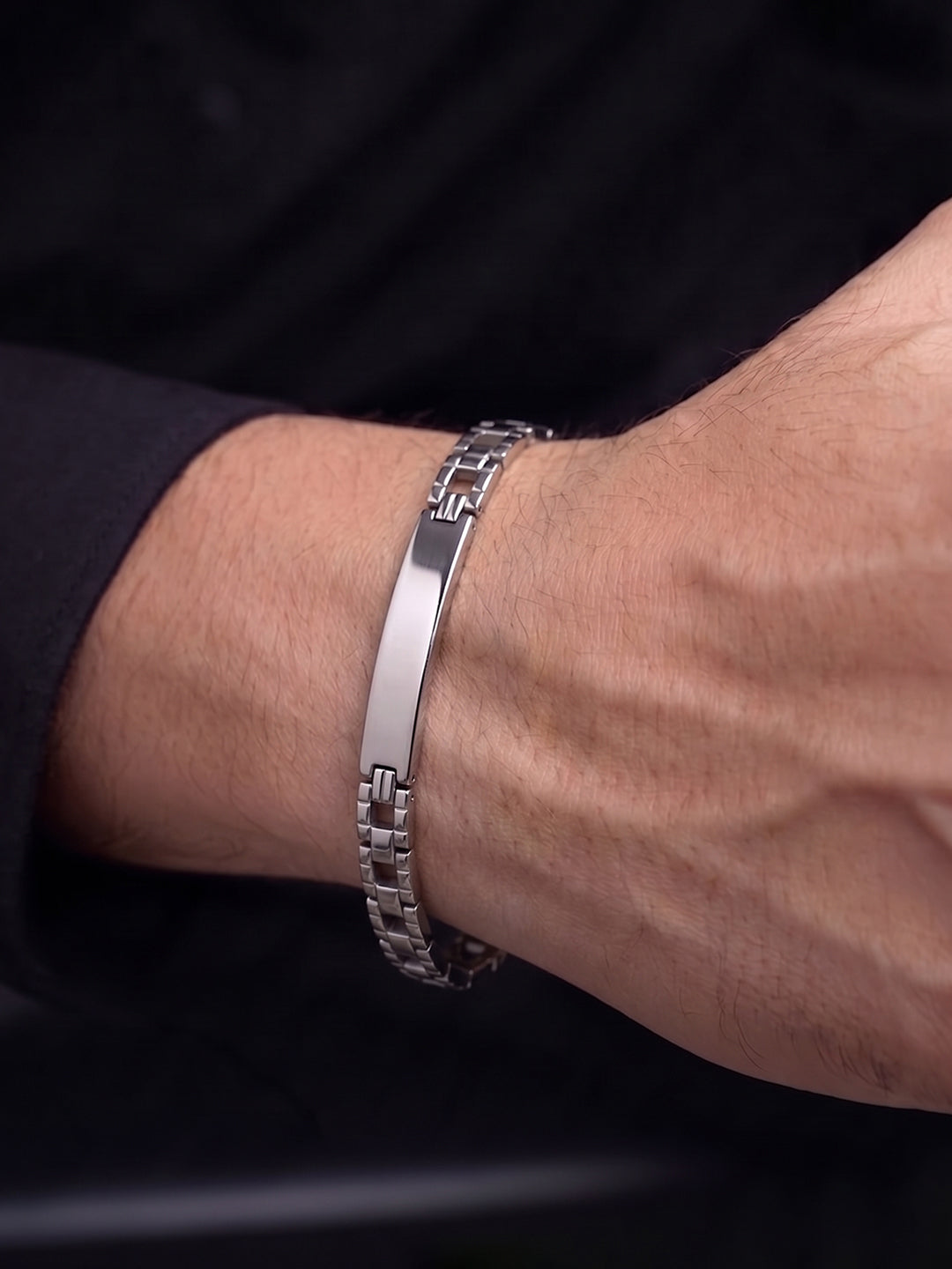 Revikon Silver Watch Belt Men's Loose Bracelets