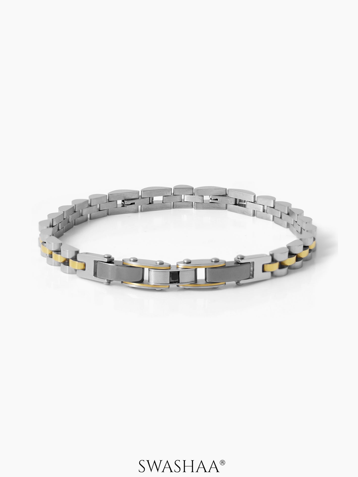 Rhett Link Men's Silver Watch Belt Bracelet