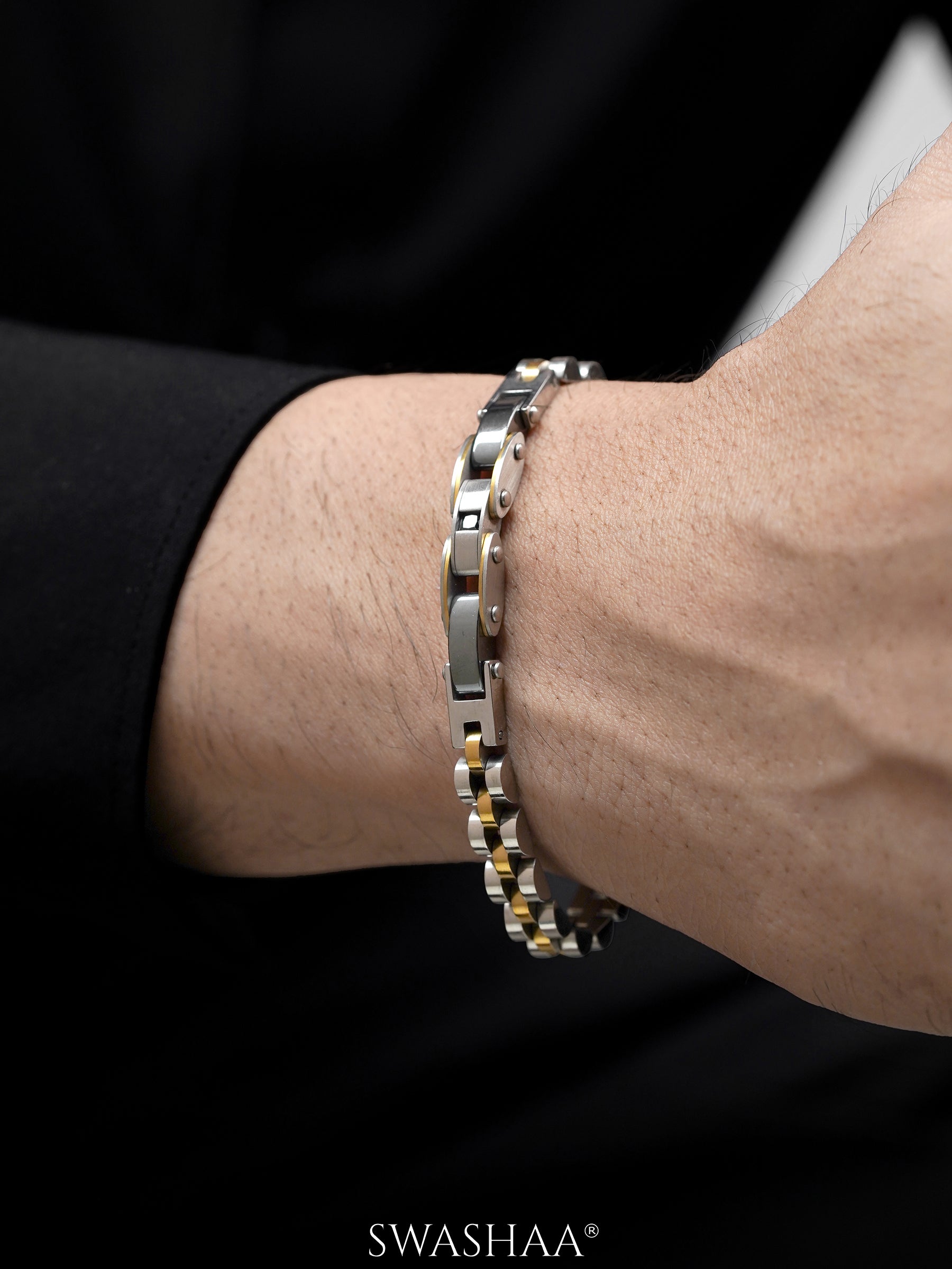 Rhett Link Men's Silver Watch Belt Bracelet