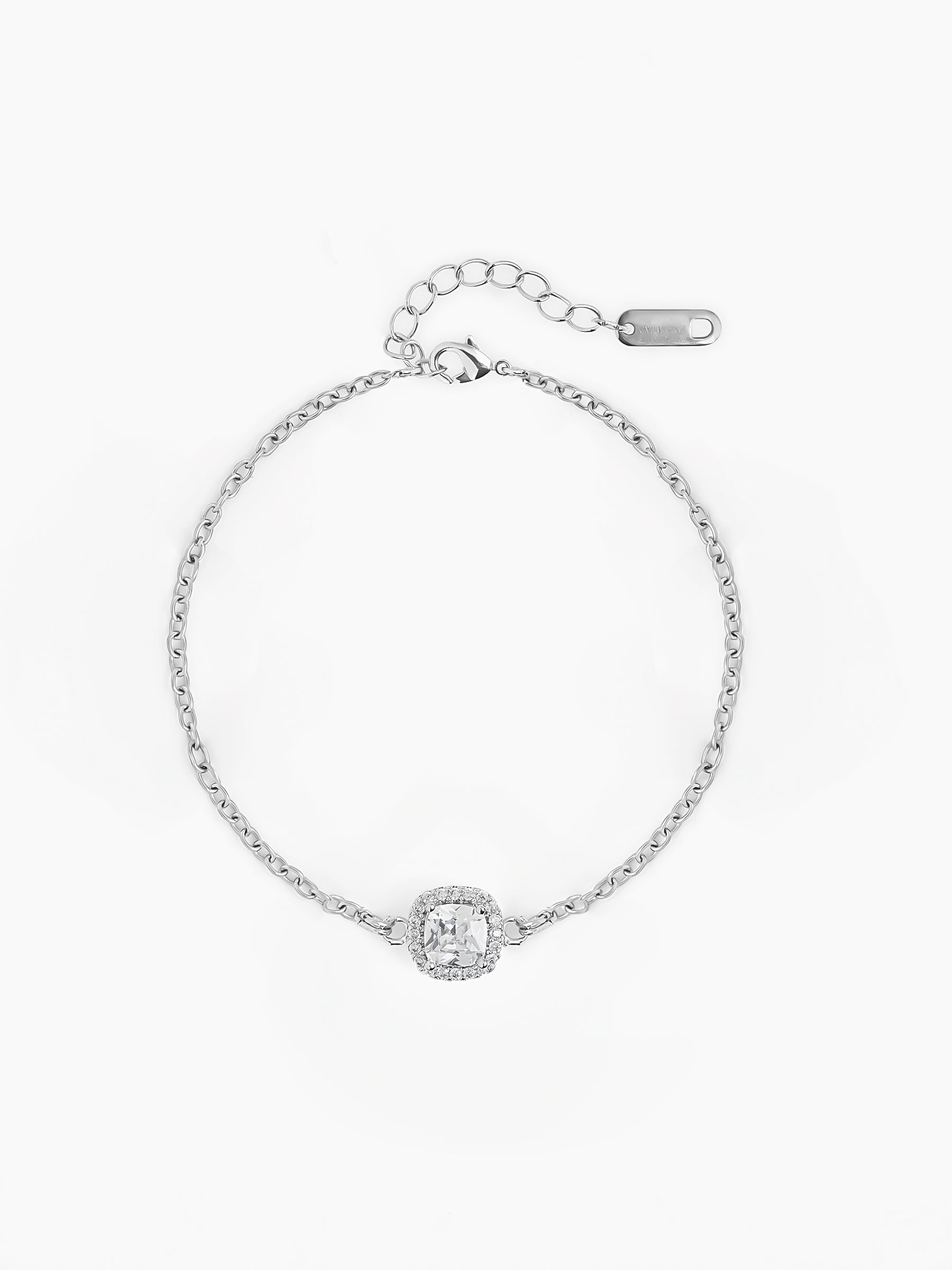Riva Solitaire Halo Diamond Bracelet