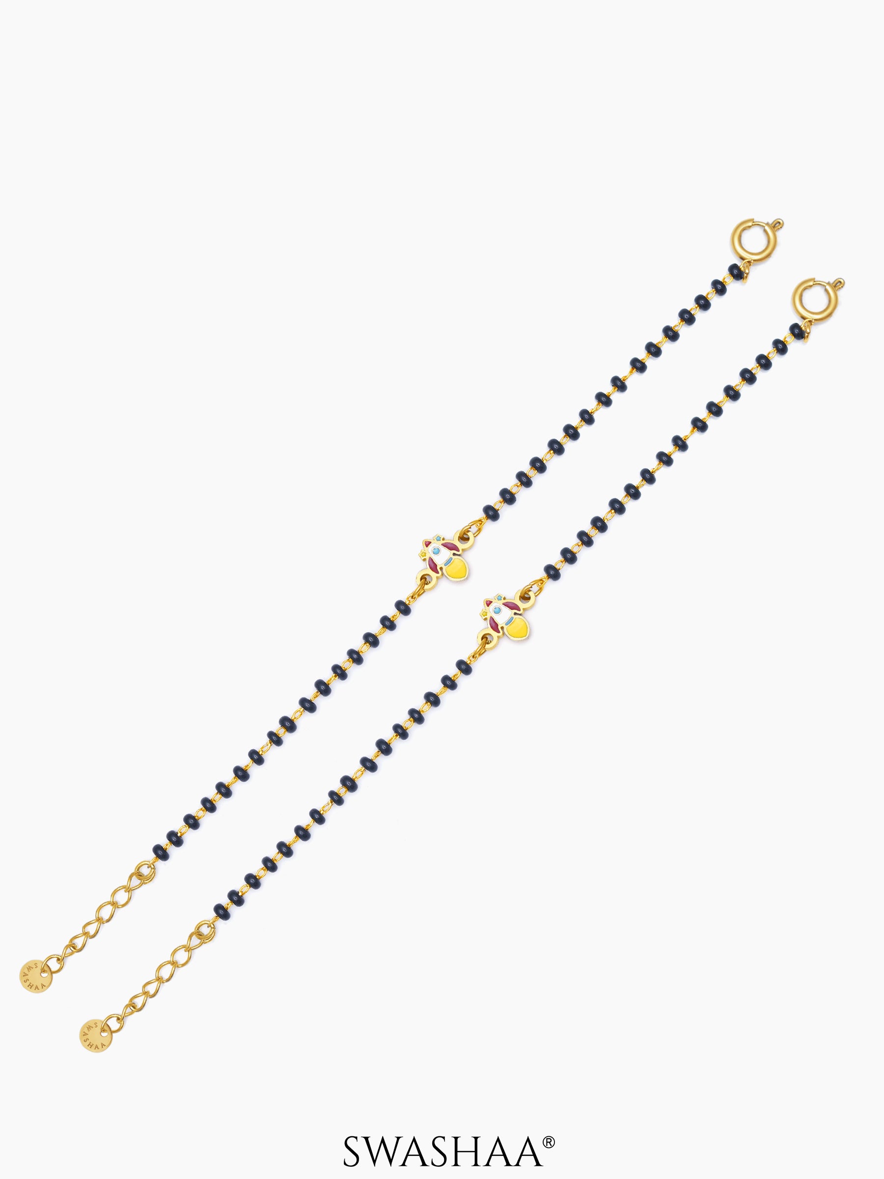 Rocket Dreams Charms 18K Gold Plated Kid's Nazariya Loose Bracelet