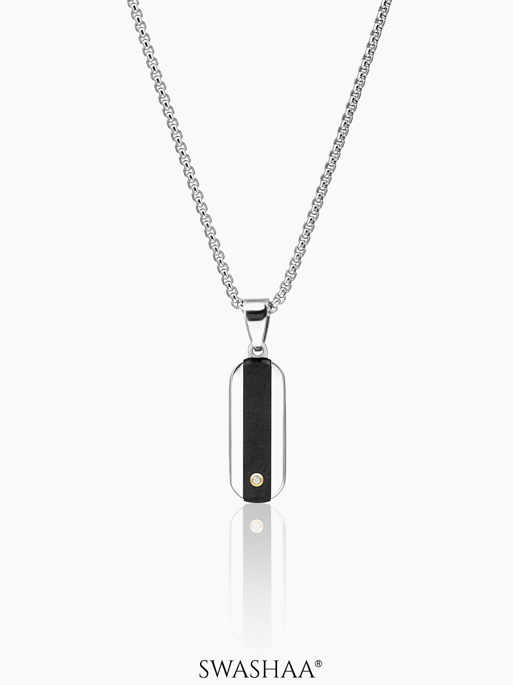 Ronin Core Capsule Black Silver Men's Chain Pendant