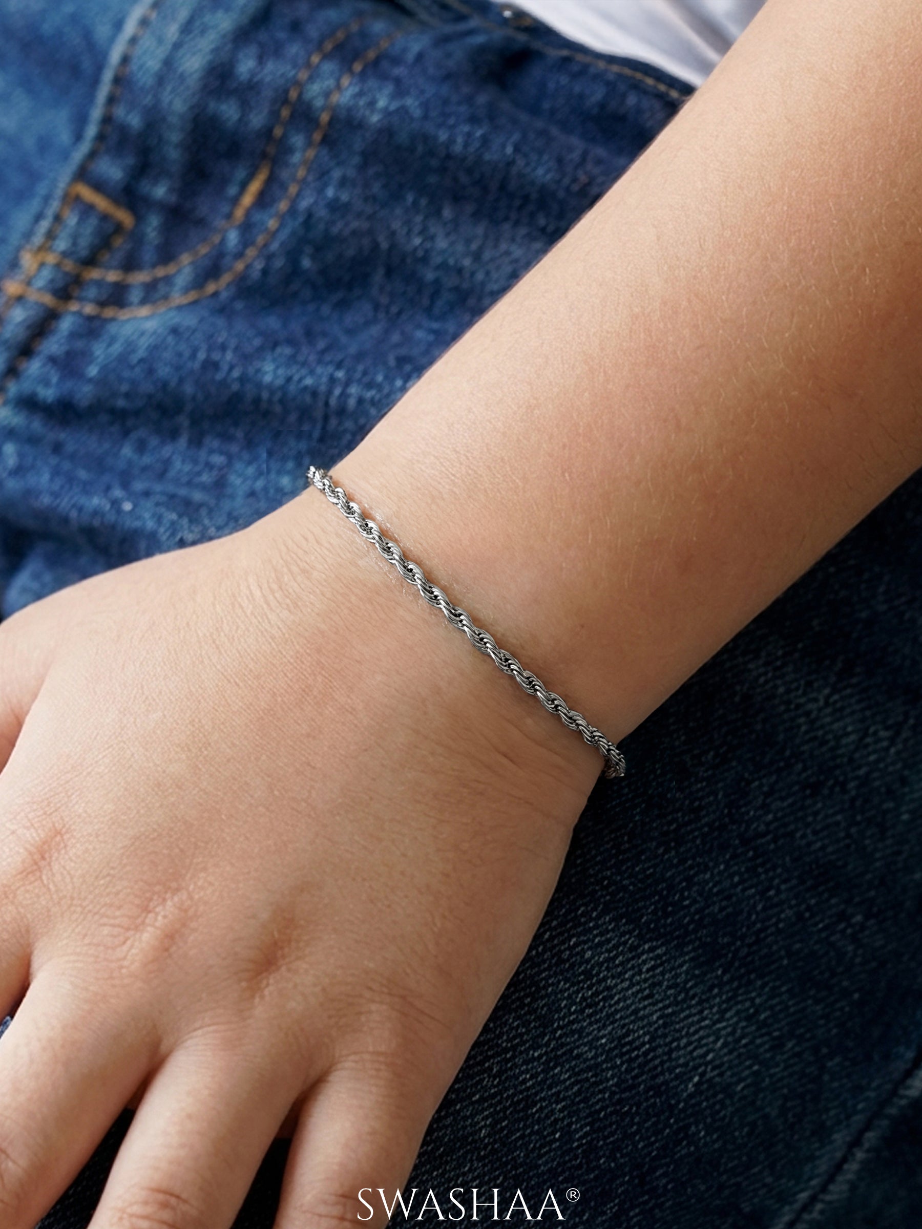 Rope Chain 2MM Kid's Bracelet