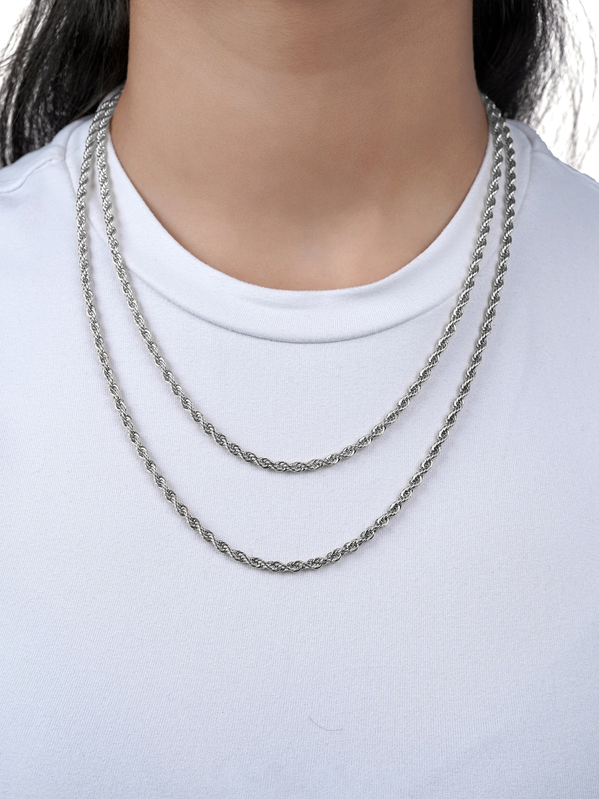 Rope 3MM Silver Women's Chain