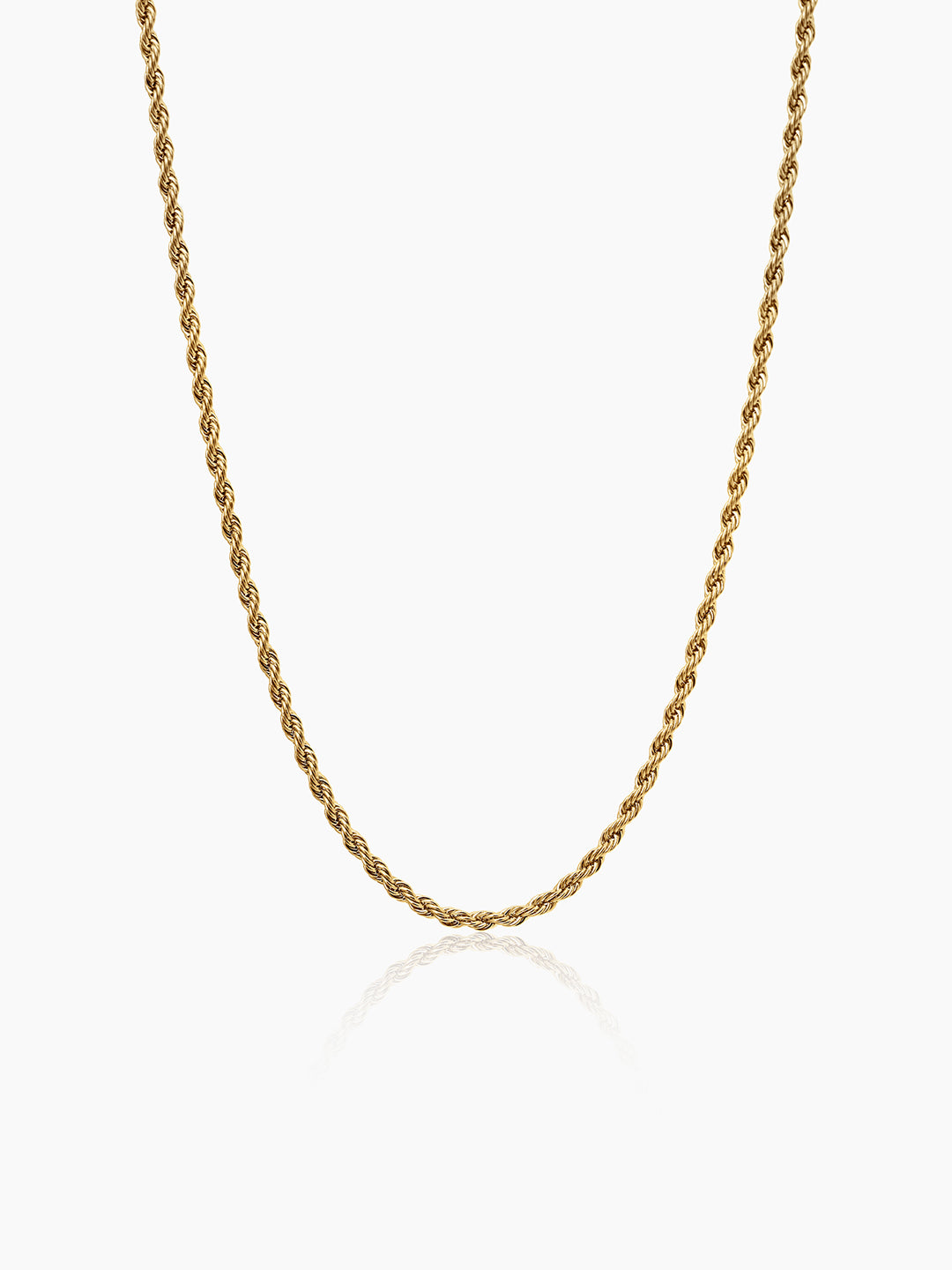 Rope Twisted Texture 18K Gold Plated Women's Chain
