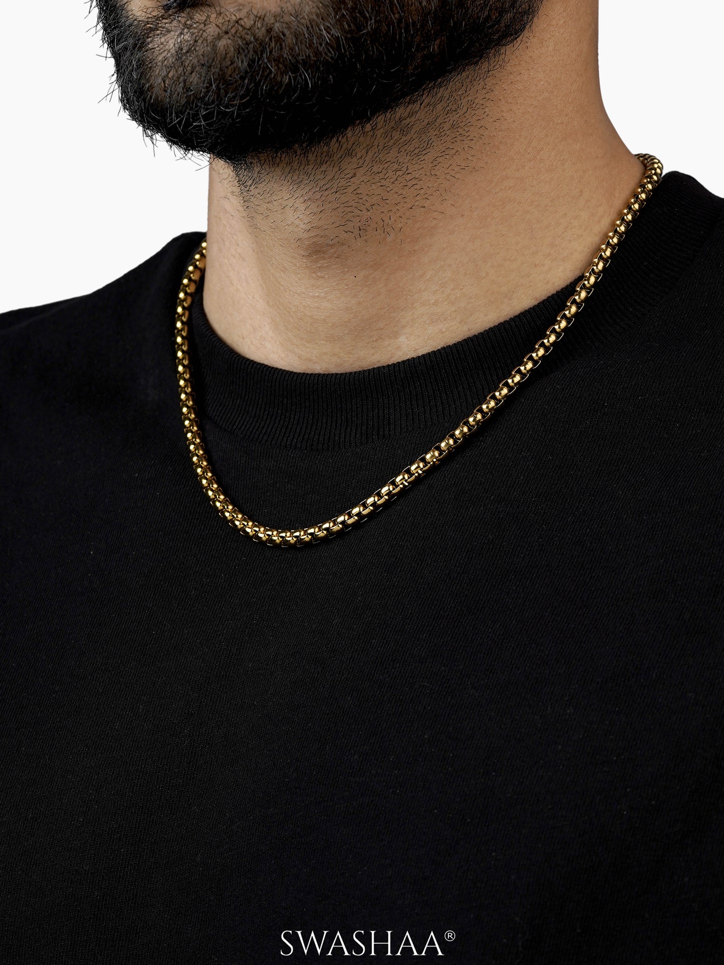 Round Box 5 MM Men's Chain