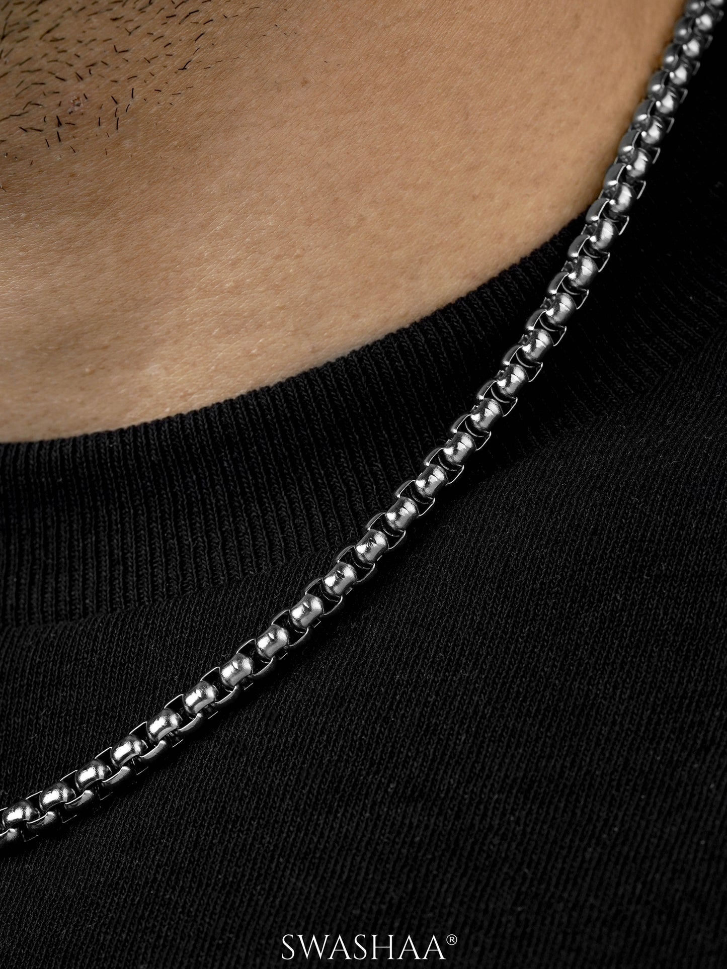 Round Box 5 MM Men's Chain