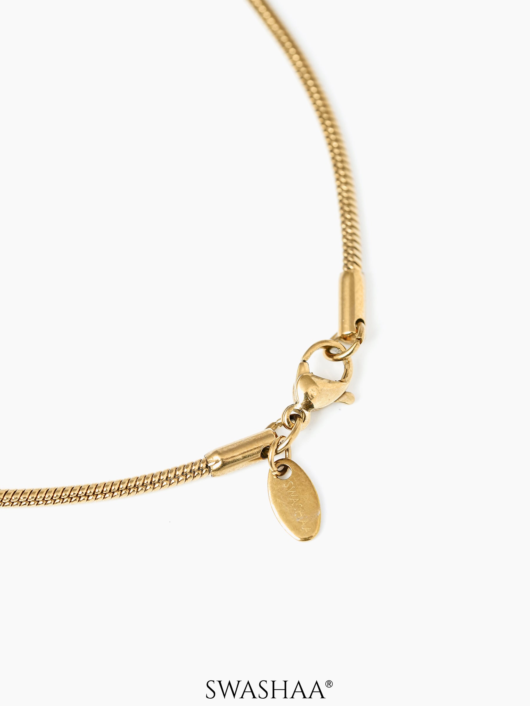 Round Snake 18K Gold Plated 2 MM Men's Chain