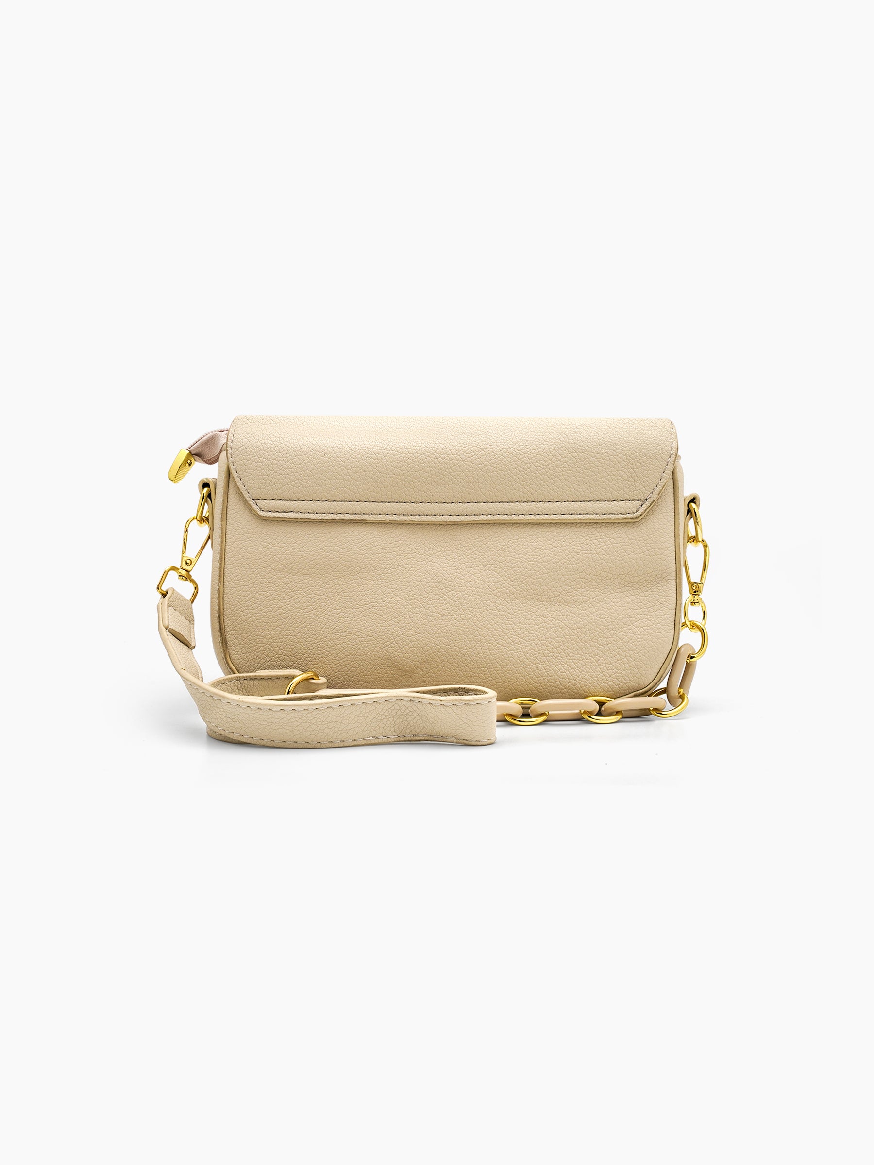 Rovena Beige Luxe Sling Bag - Swashaa