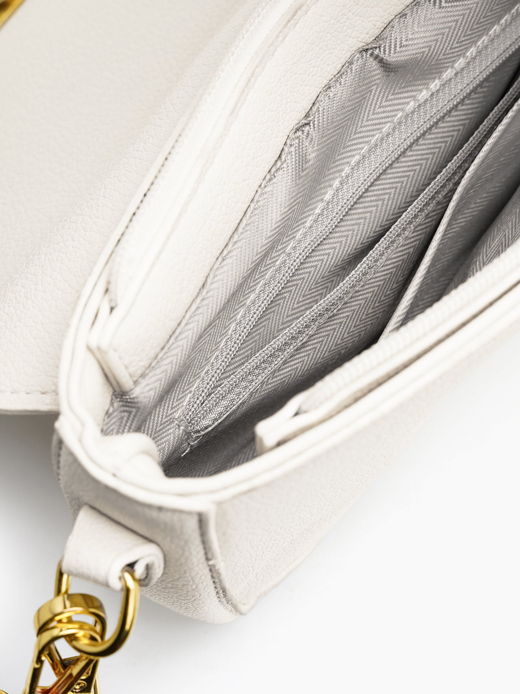 Rovena Off White Luxe Sling Bag - Swashaa