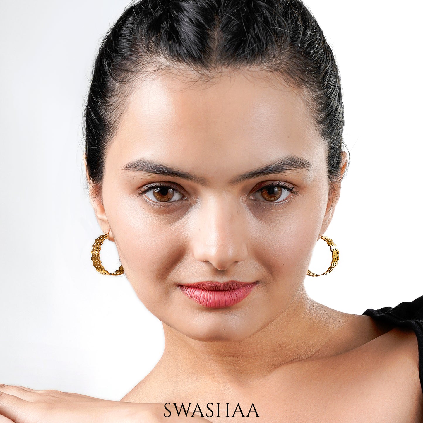 Rue 18K Gold Plated Hoop Earrings