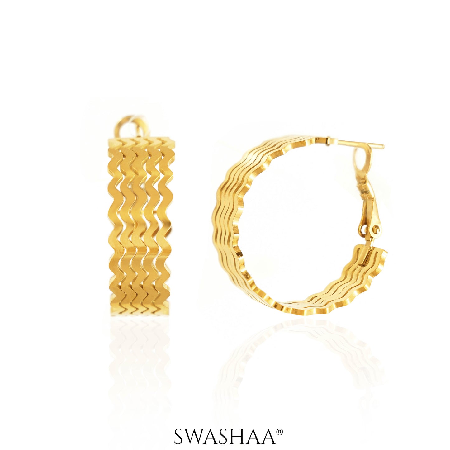 Rue 18K Gold Plated Hoop Earrings