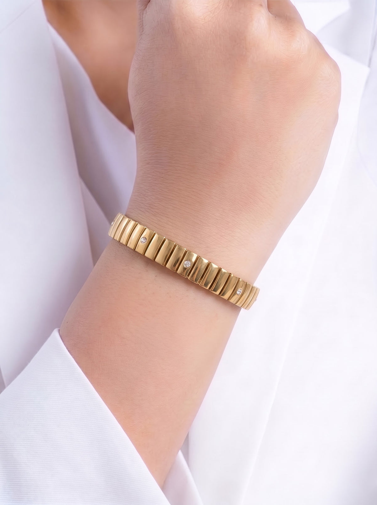 Rupert Diamond 18K Gold Plated Women's loose Bracelet
