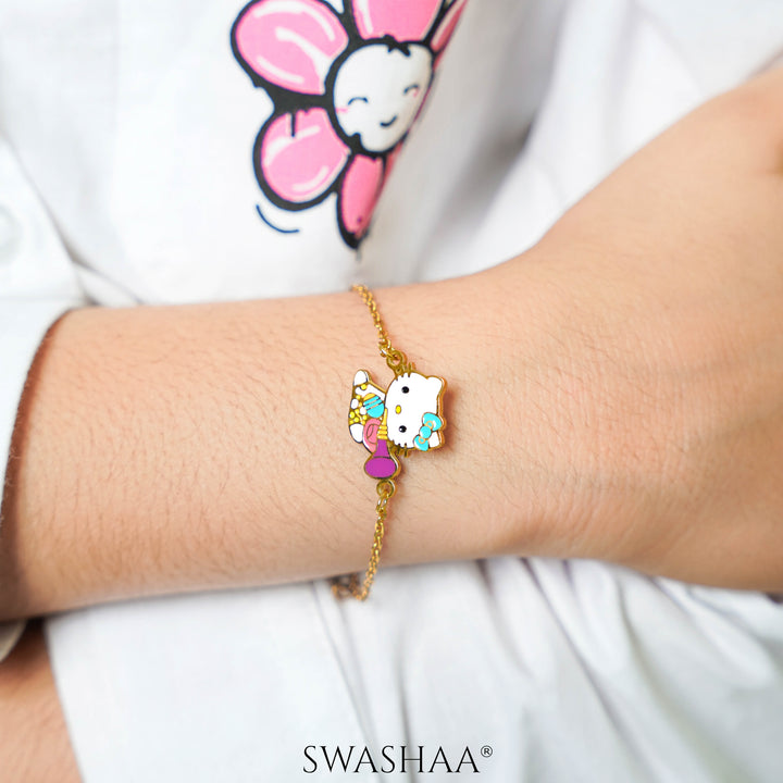 Scuttlebutt Kitty 18K Gold Plated Kid's Bracelet