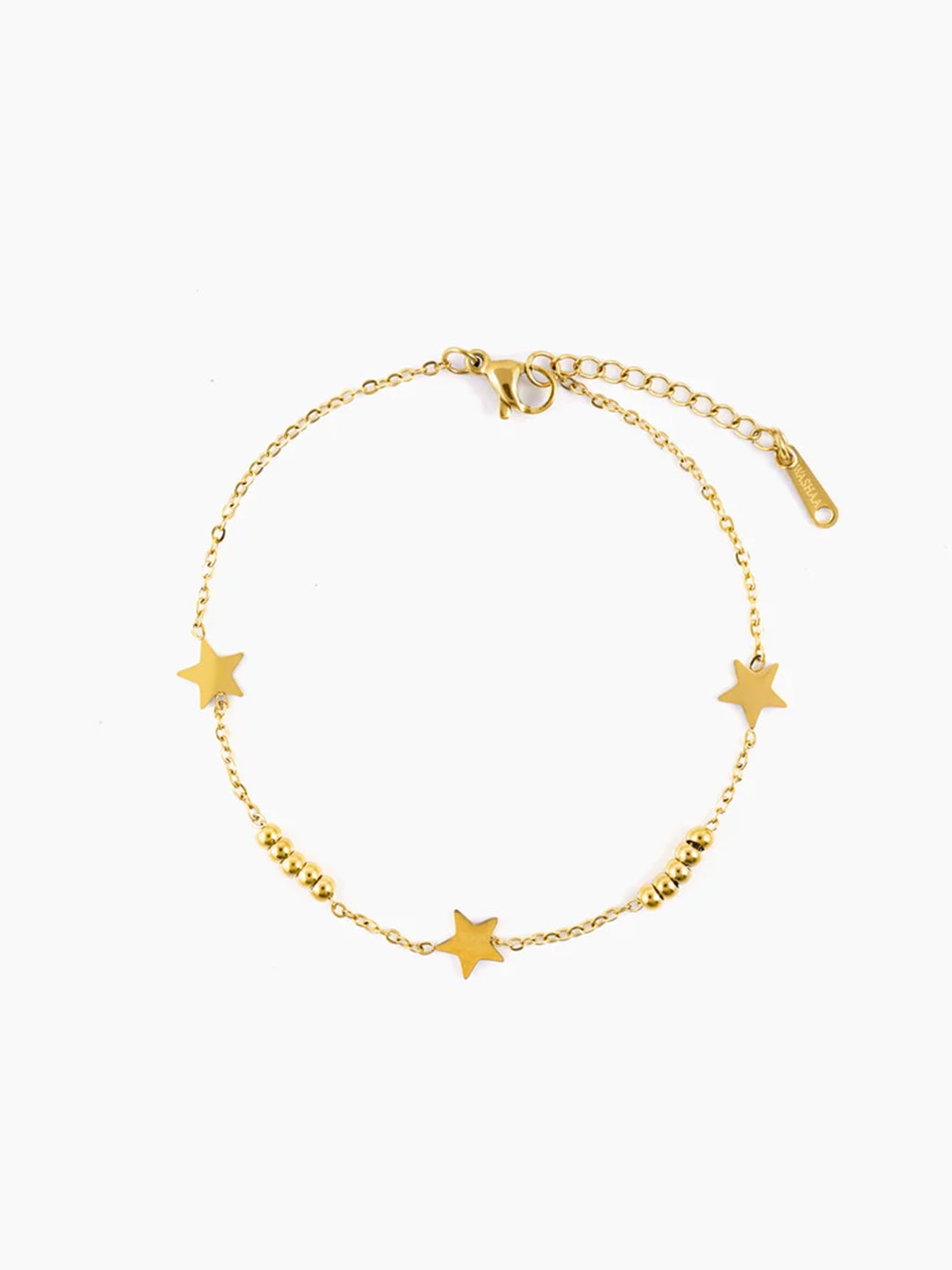 Ira Star Beads Charms 18K Gold Plated Chain Loose Bracelet