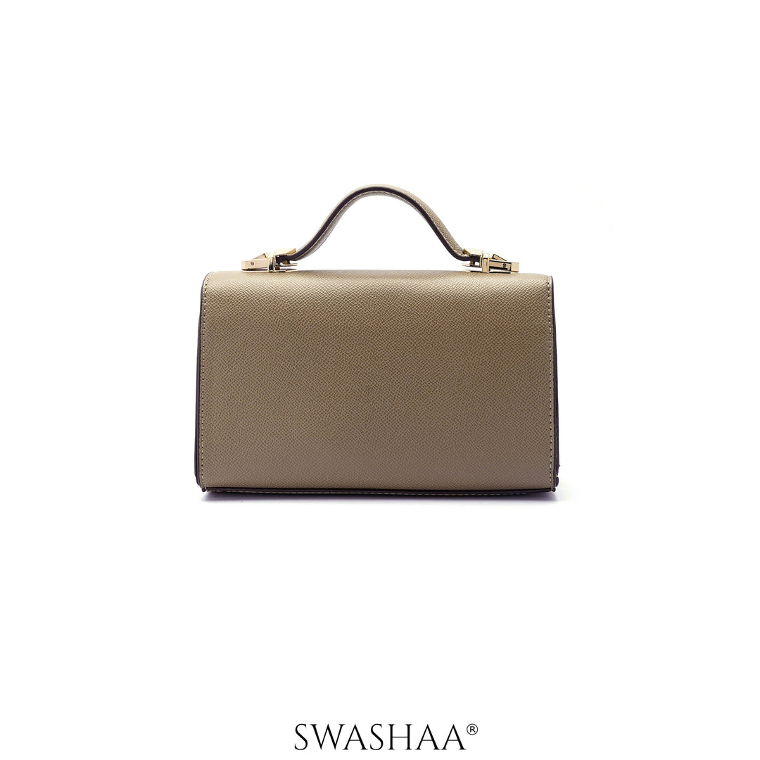 Saanvi Natural Brown Leather Sling Bag