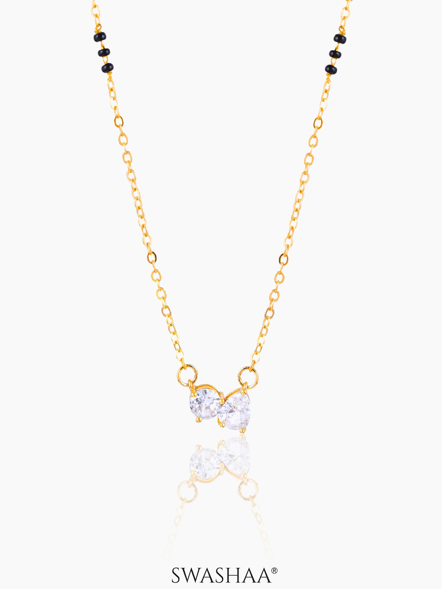 Saanvi Solitaire 18K Gold Plated Mangalsutra