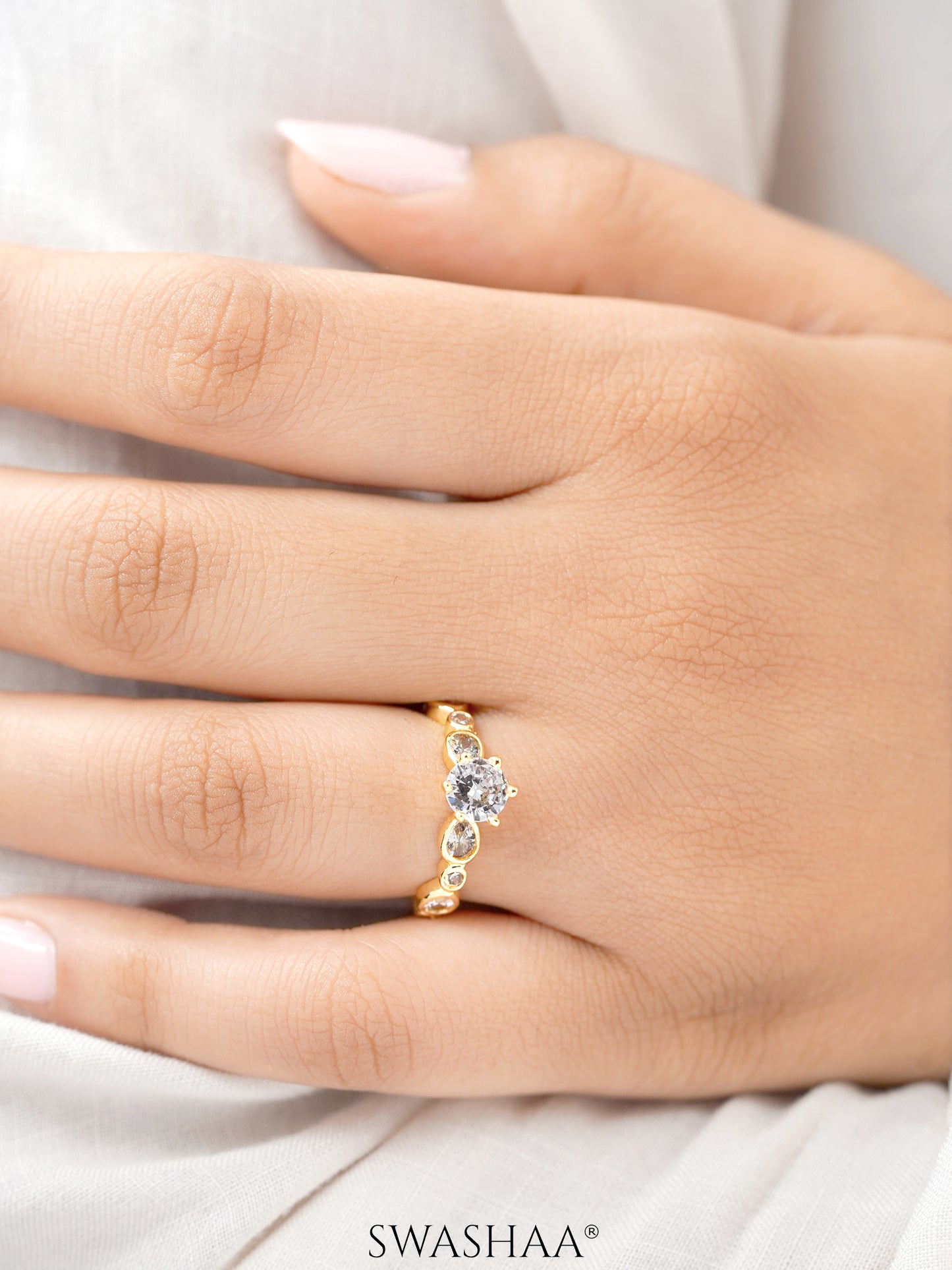 Saira 18K Gold Plated Ring