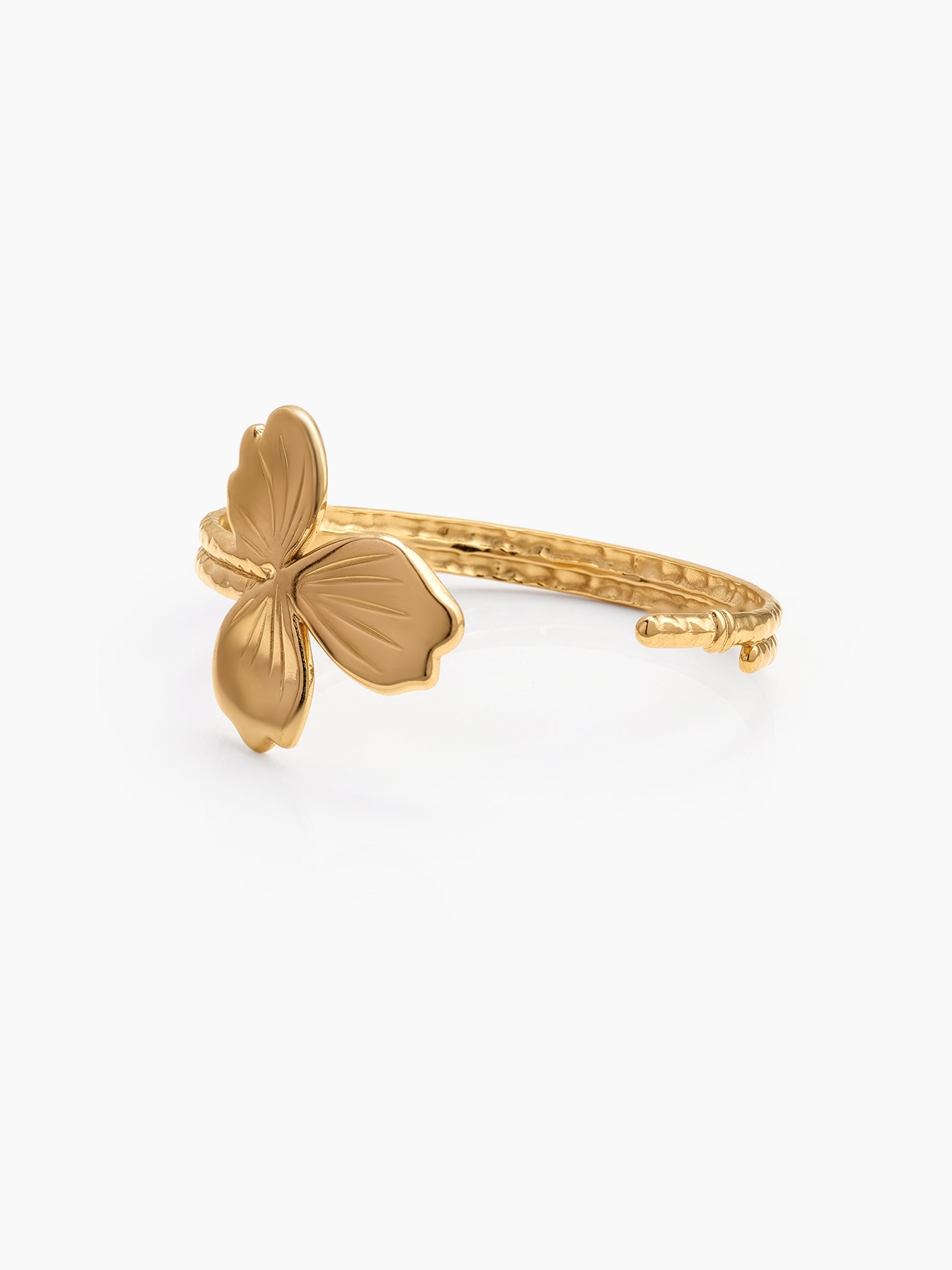 Sancia Floral 18K Gold Plated Women's Cuff Bracelets
