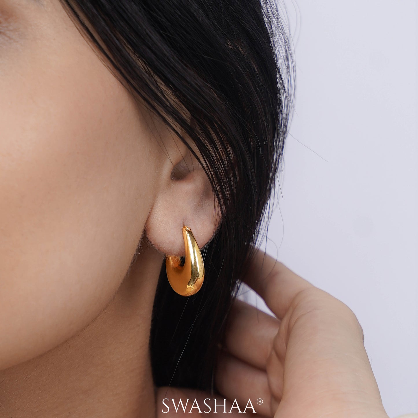 Savannah 18K Gold Plated Hoop Earrings