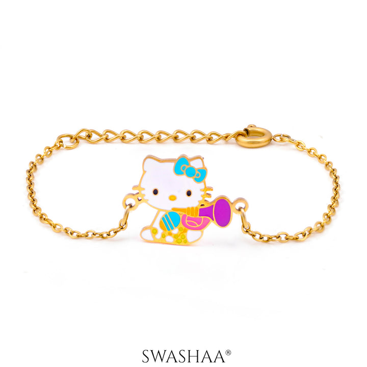 Scuttlebutt Kitty 18K Gold Plated Kid's Bracelet