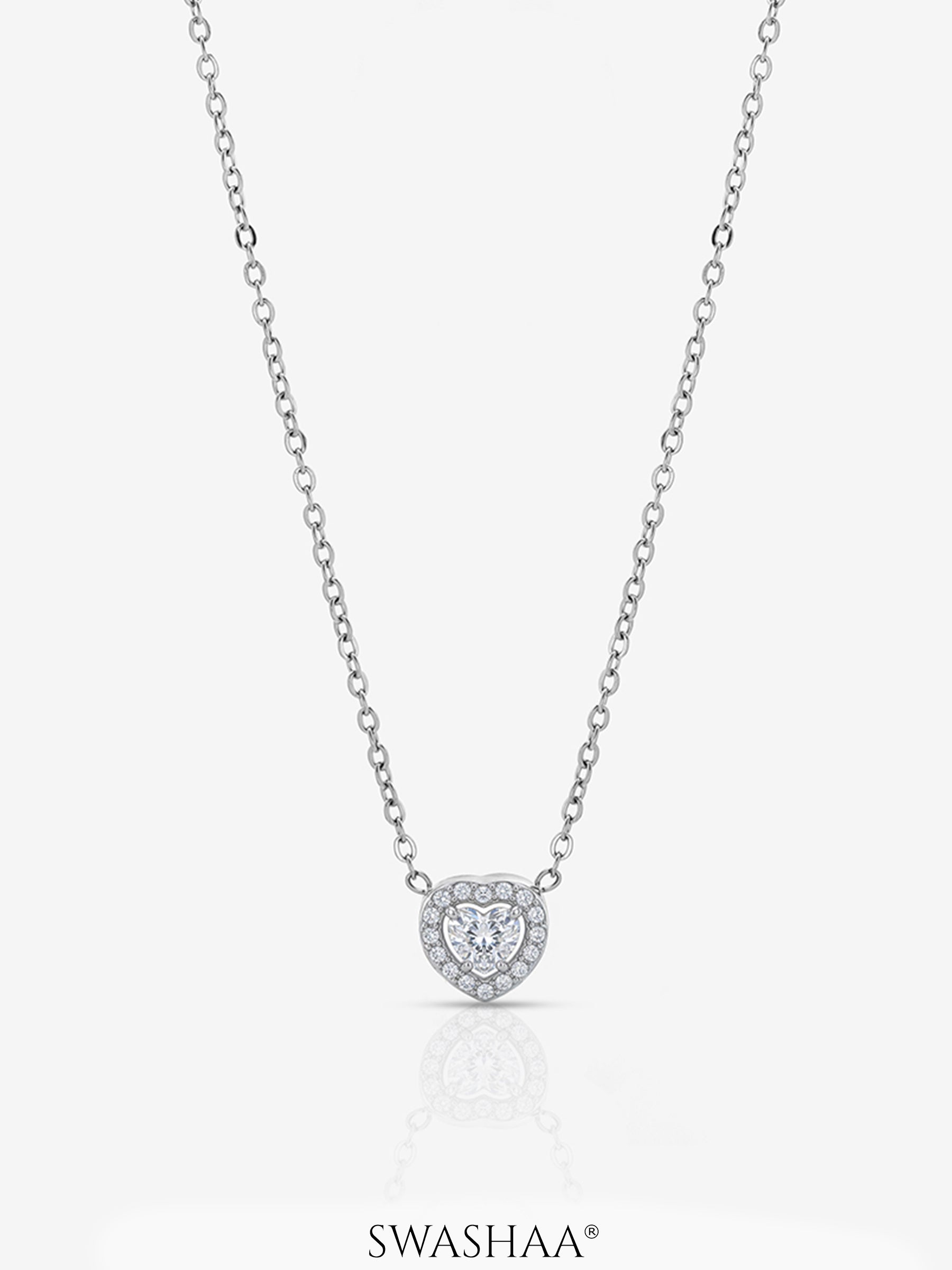 Selvara Heart Diamond Necklace - Swashaa
