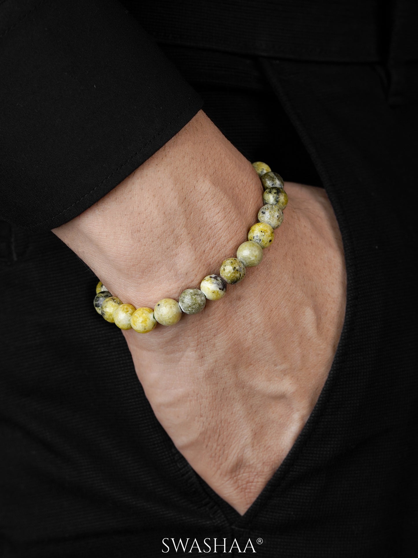 Serpentine Men's Beaded Bracelet