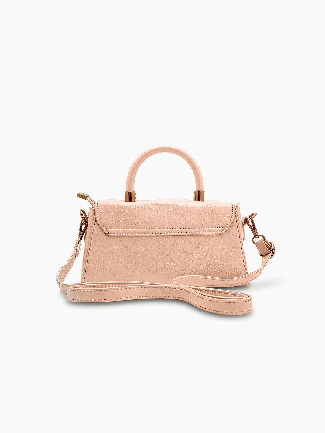 Serena Pink Gloss Leather Mini Bag - Swashaa