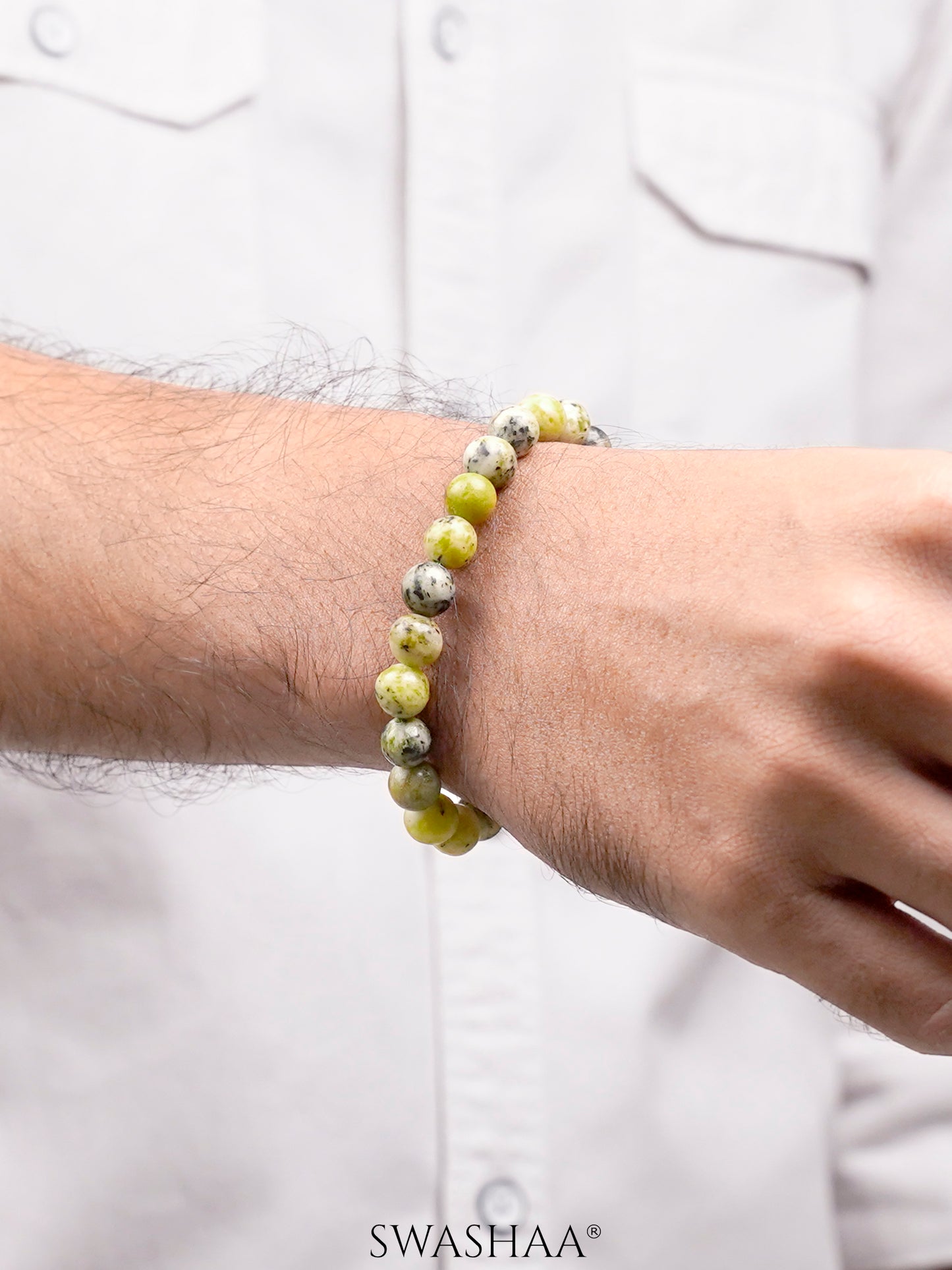 Serpentine Men's Beaded Bracelet