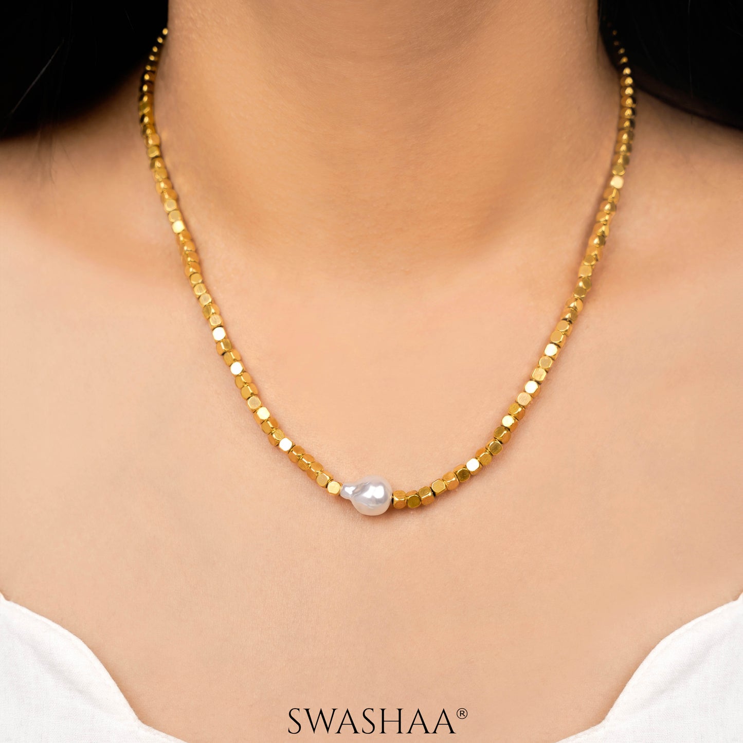 Shaaina 18K Gold Plated Choker Necklace