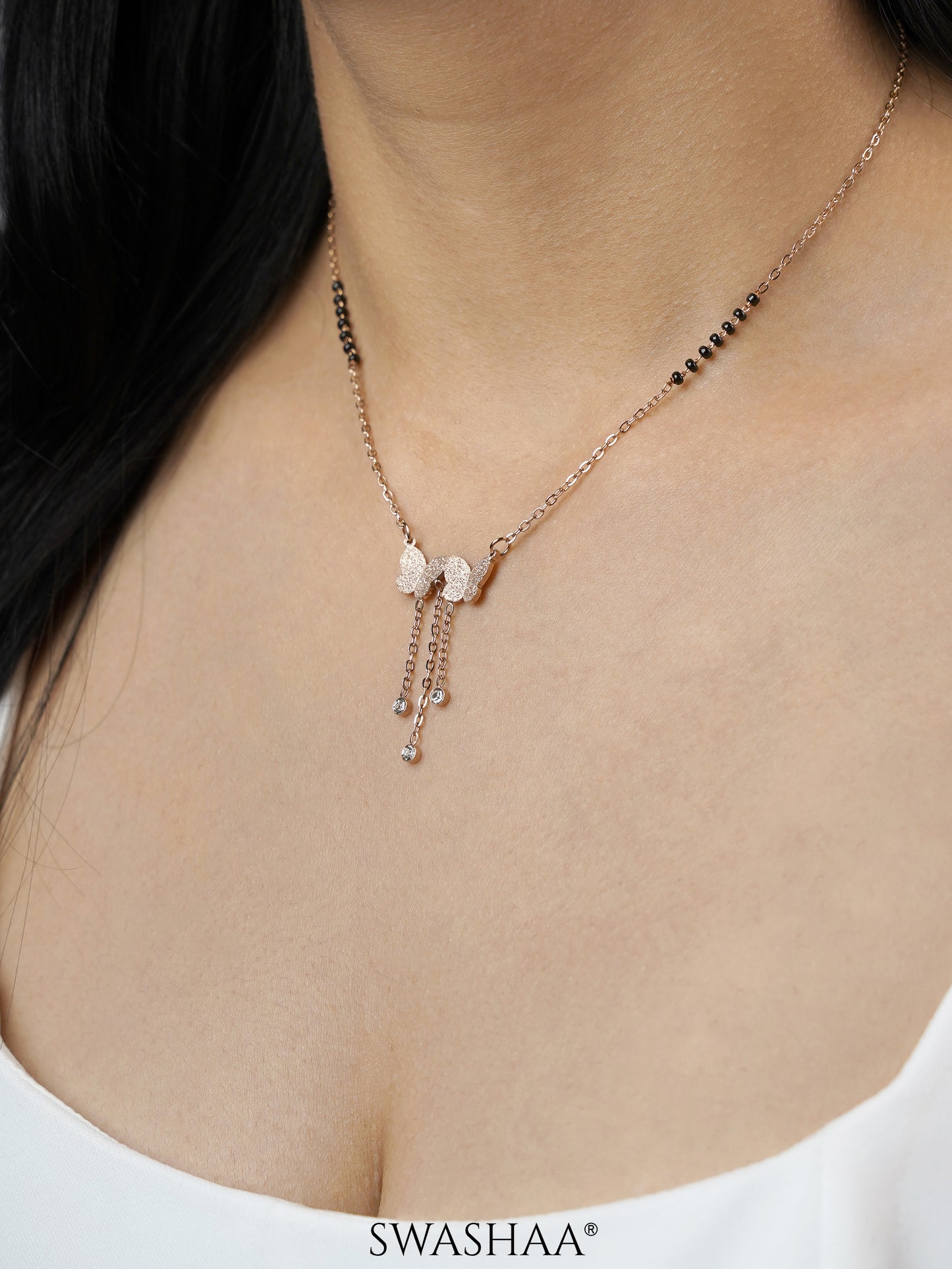 Shreya Rosegold Plated Mangalsutra