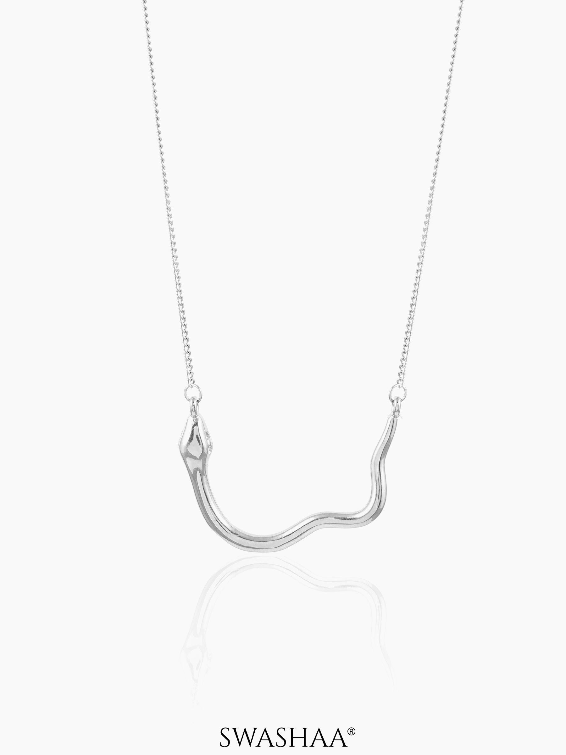 Sienna Snake Silver Necklace