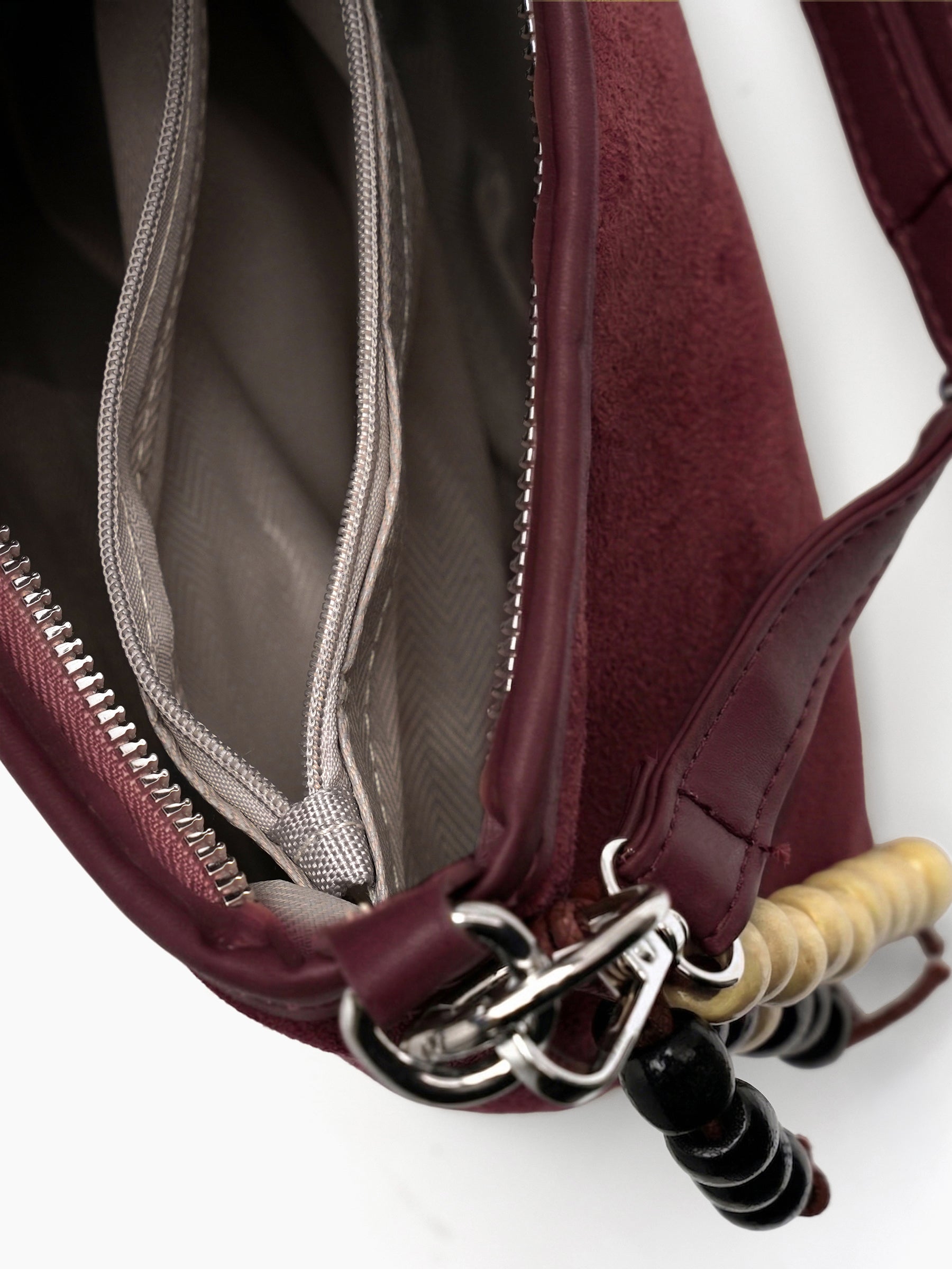 Sienna Wine Red Sling Bag - Swashaa