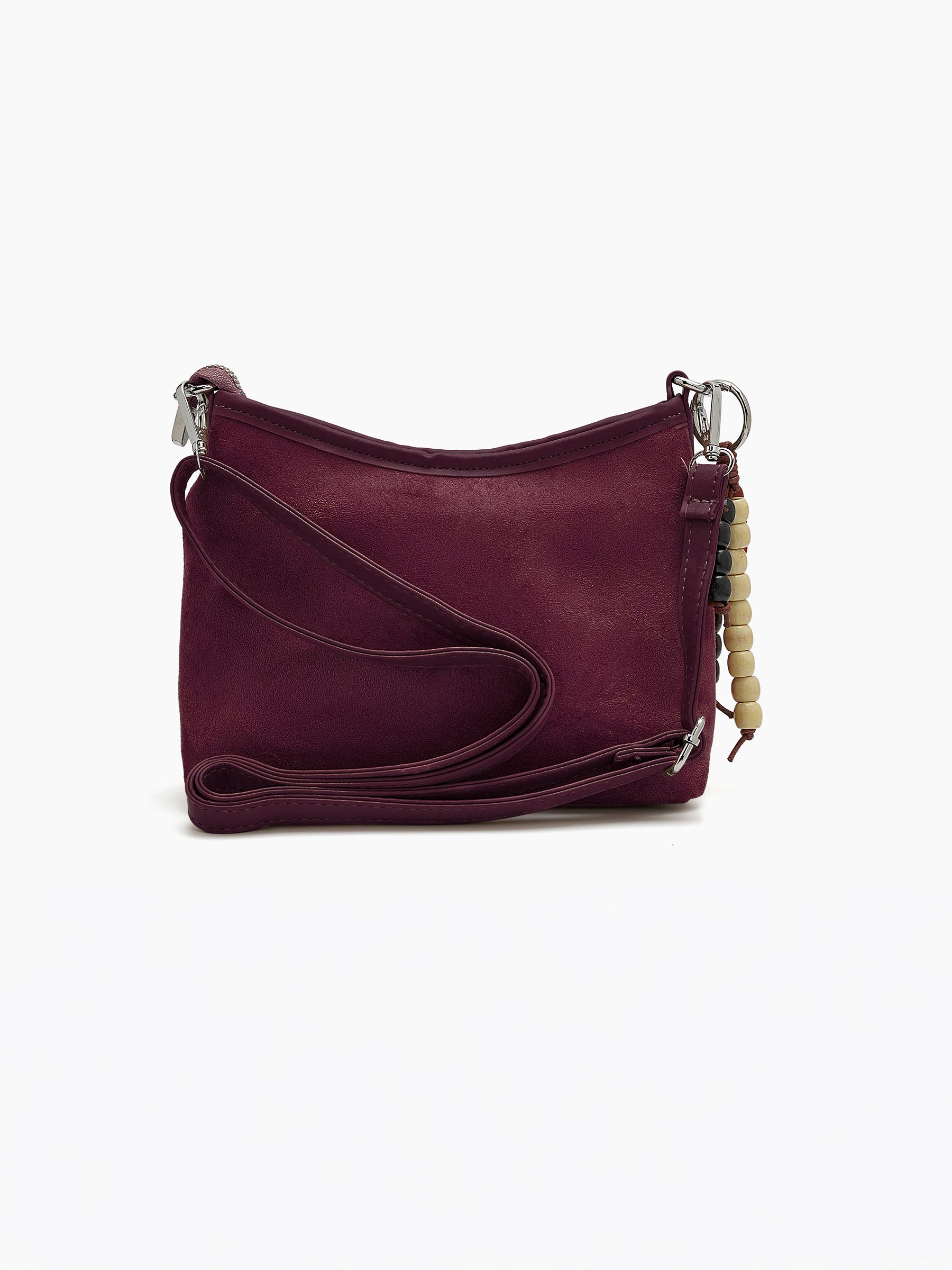 Sienna Wine Red Sling Bag - Swashaa