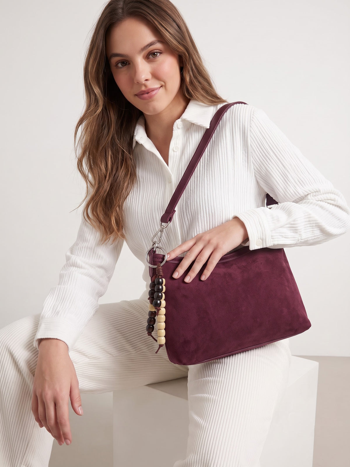 Sienna Wine Red Sling Bag - Swashaa
