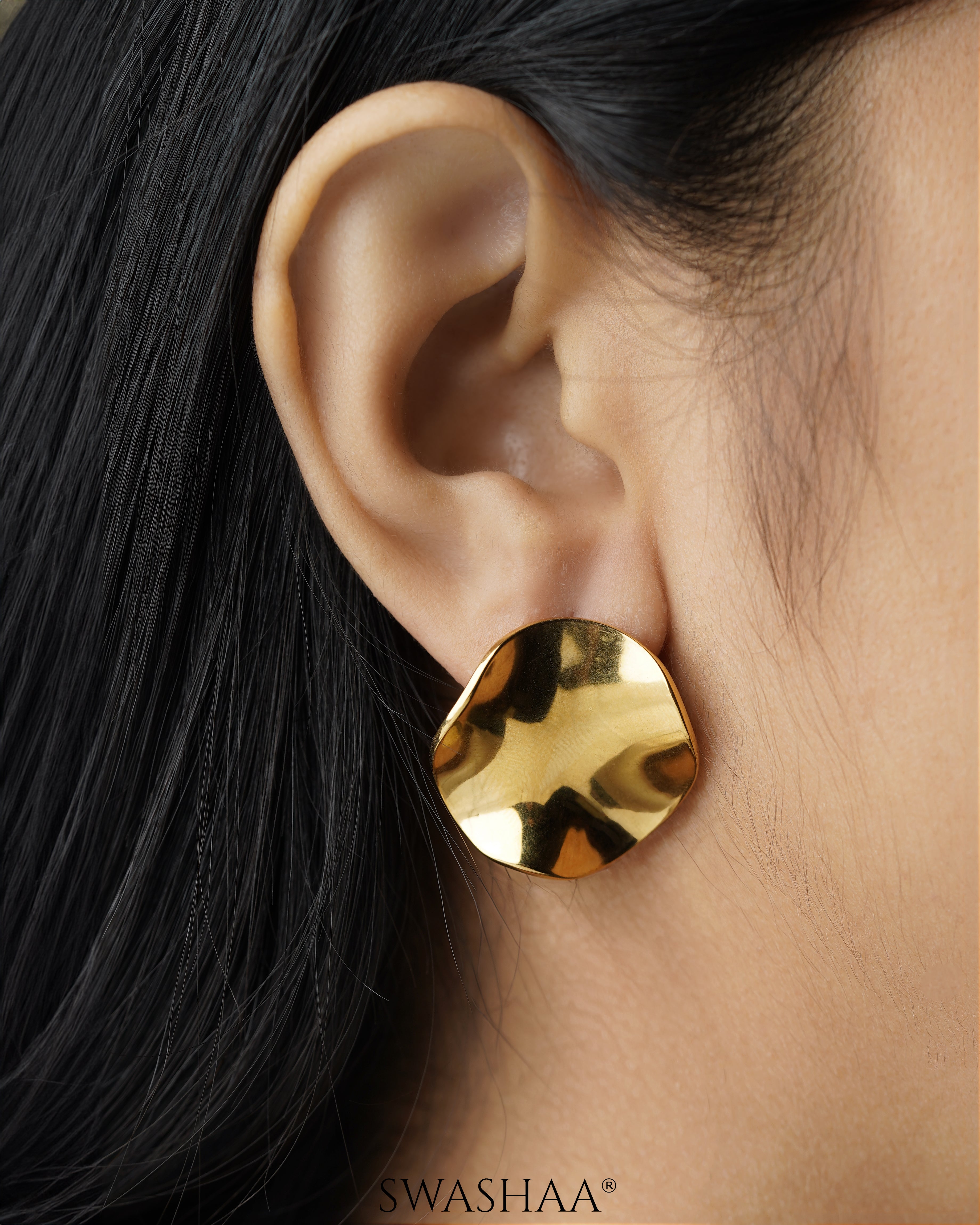 Sienna 18K Gold Plated Stud Earrings