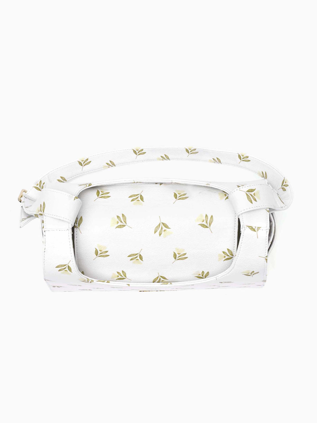 Snow White Petals Women's Leather Shoulder Bag