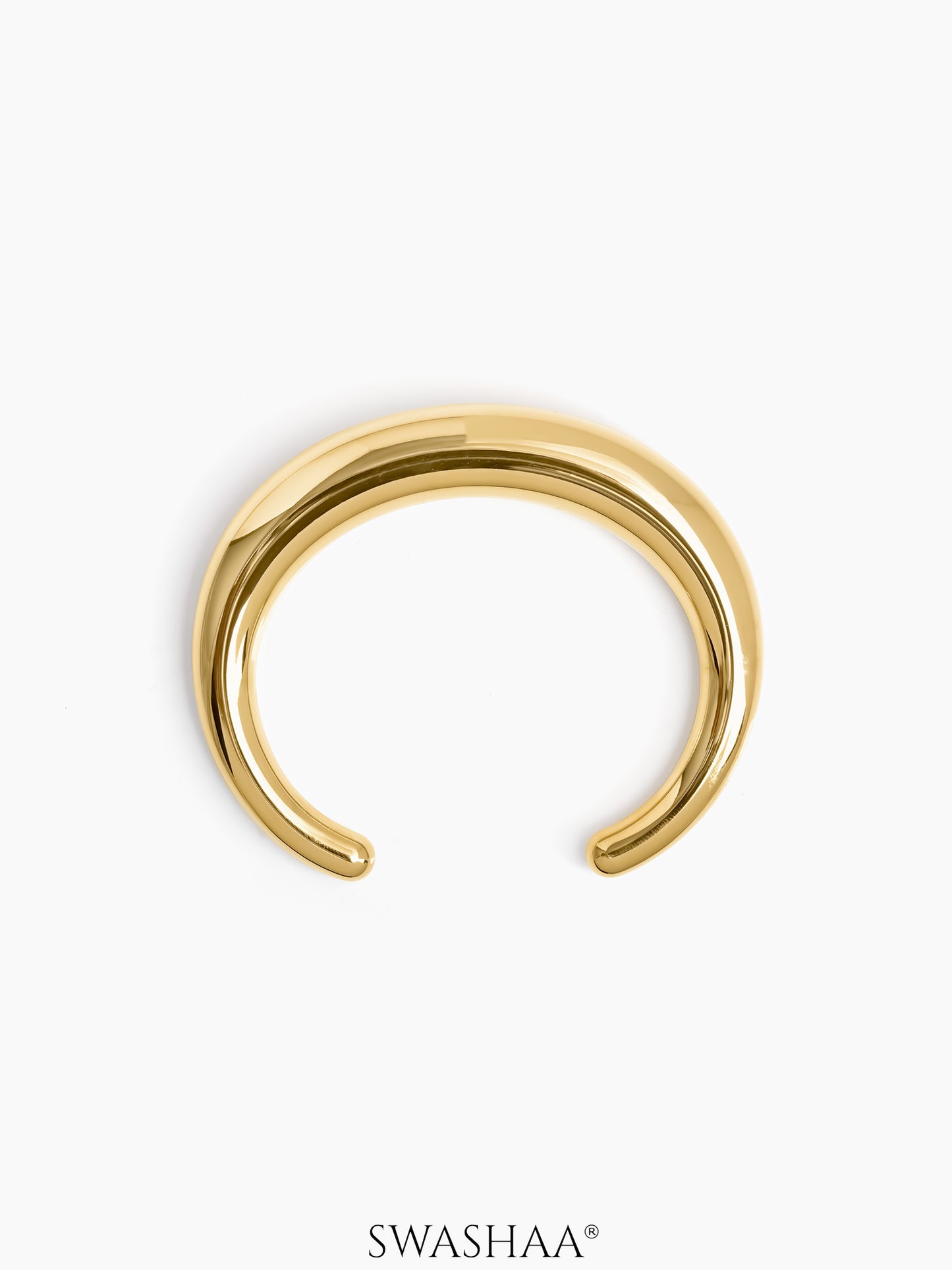 Solana Curve Cuff 18K Gold Plated Bracelet