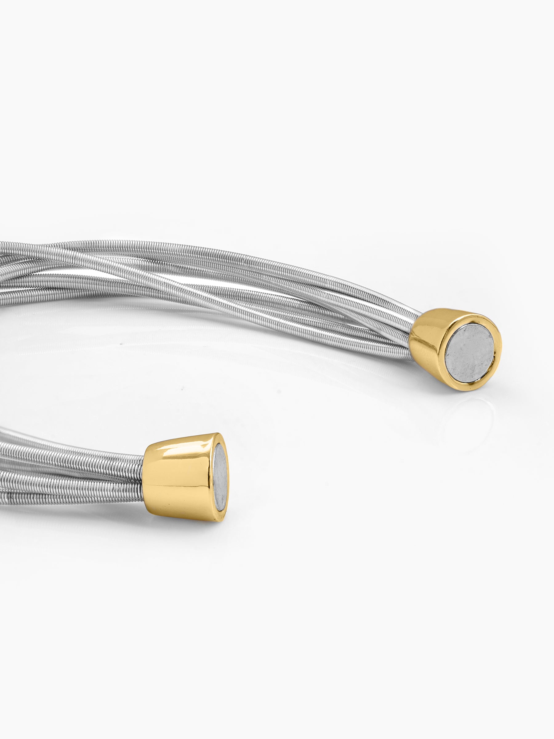 Solea layered Textured Gold Bead Accents 18k Gold Plated-Silver Women's Chain Bracelet