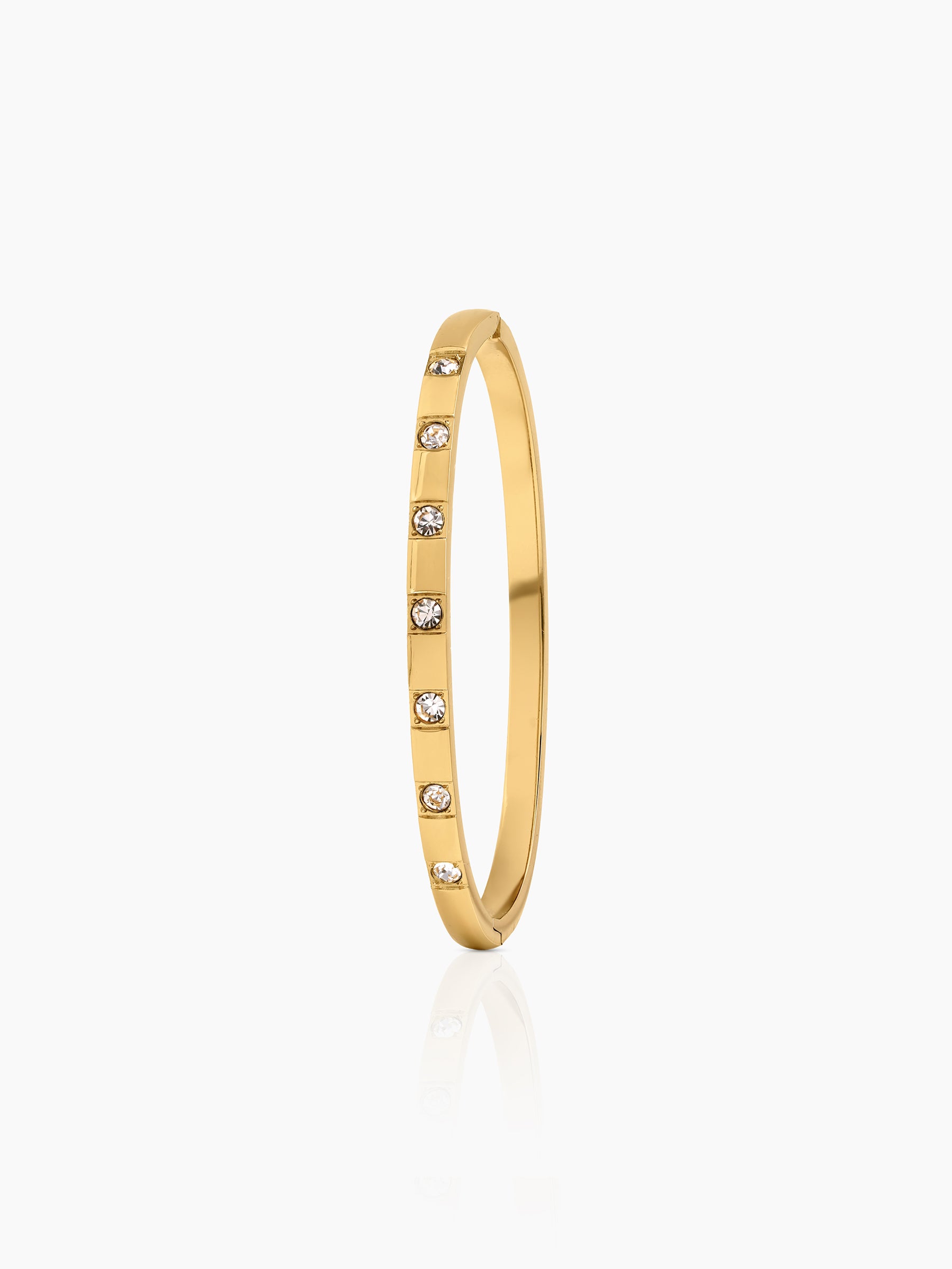 Solmira 18K Gold Plated Diamond Band Bracelet - Swashaa