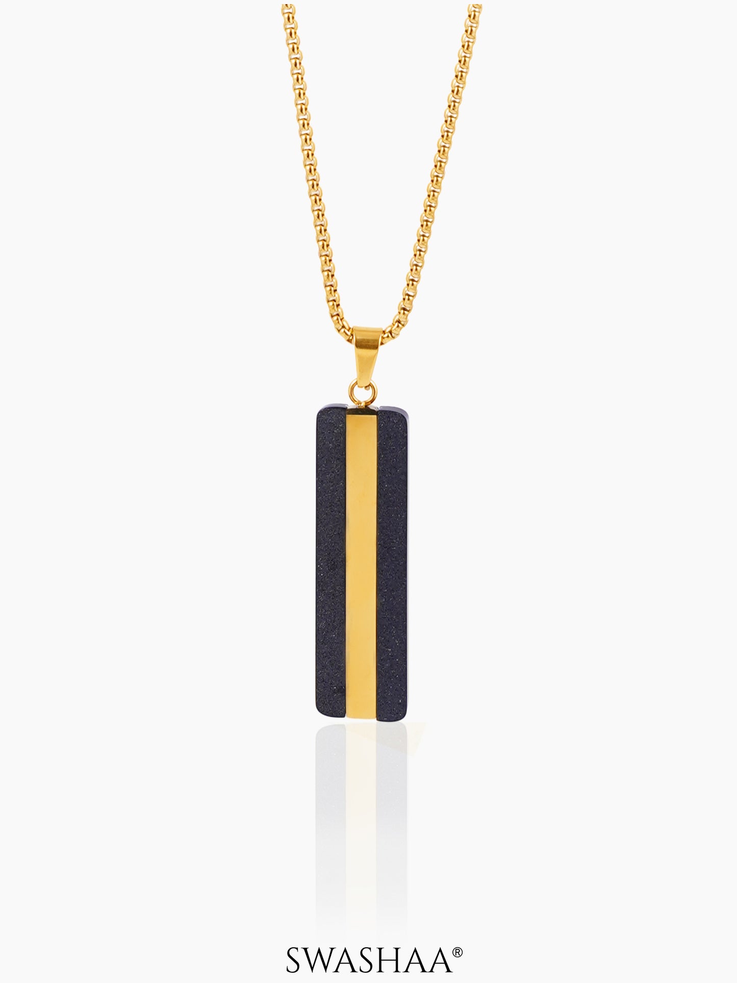 Solomon 18K Gold Plated Men's Chain Pendant