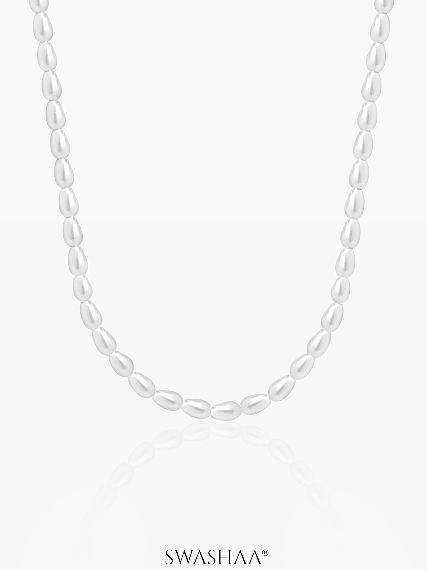 Soren White Oval Pearls 18K Gold Plated Men's Chain